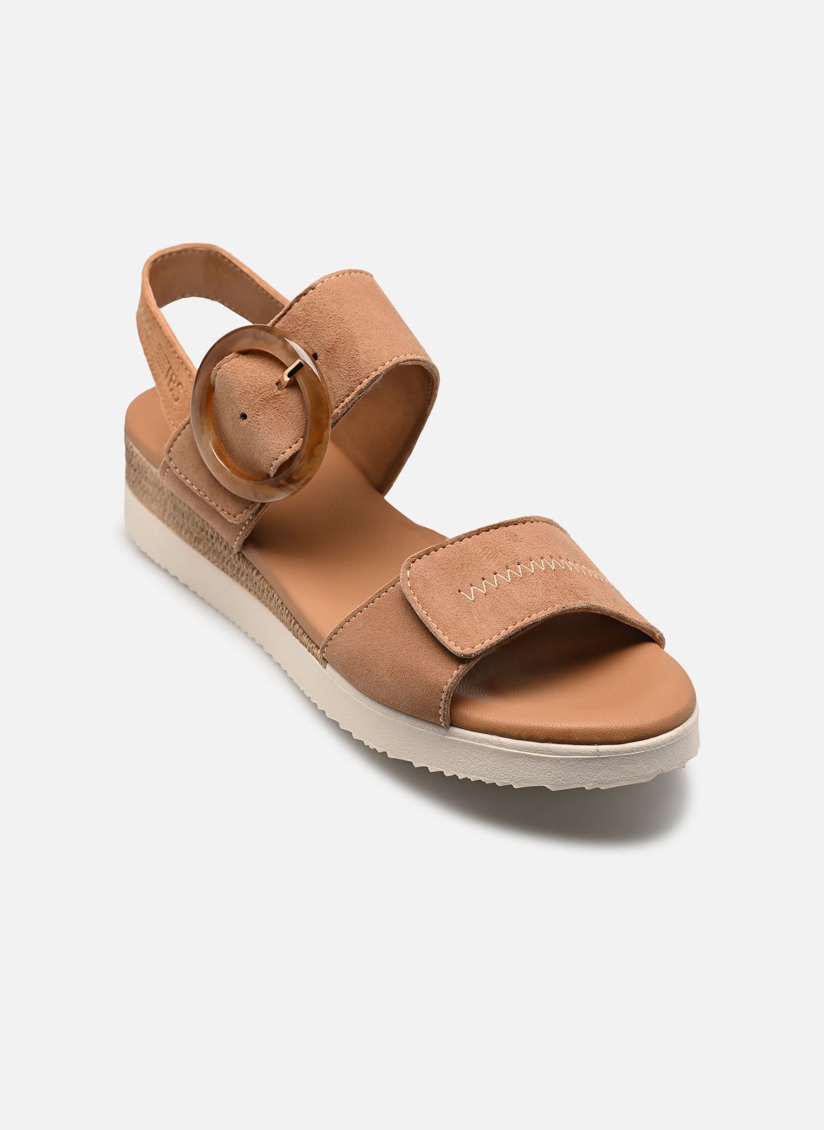 Sandales compensées et plateformes PRALINE femme marron TBS Sandales compensées et plateformes PRALINE femme marron NOISETTE