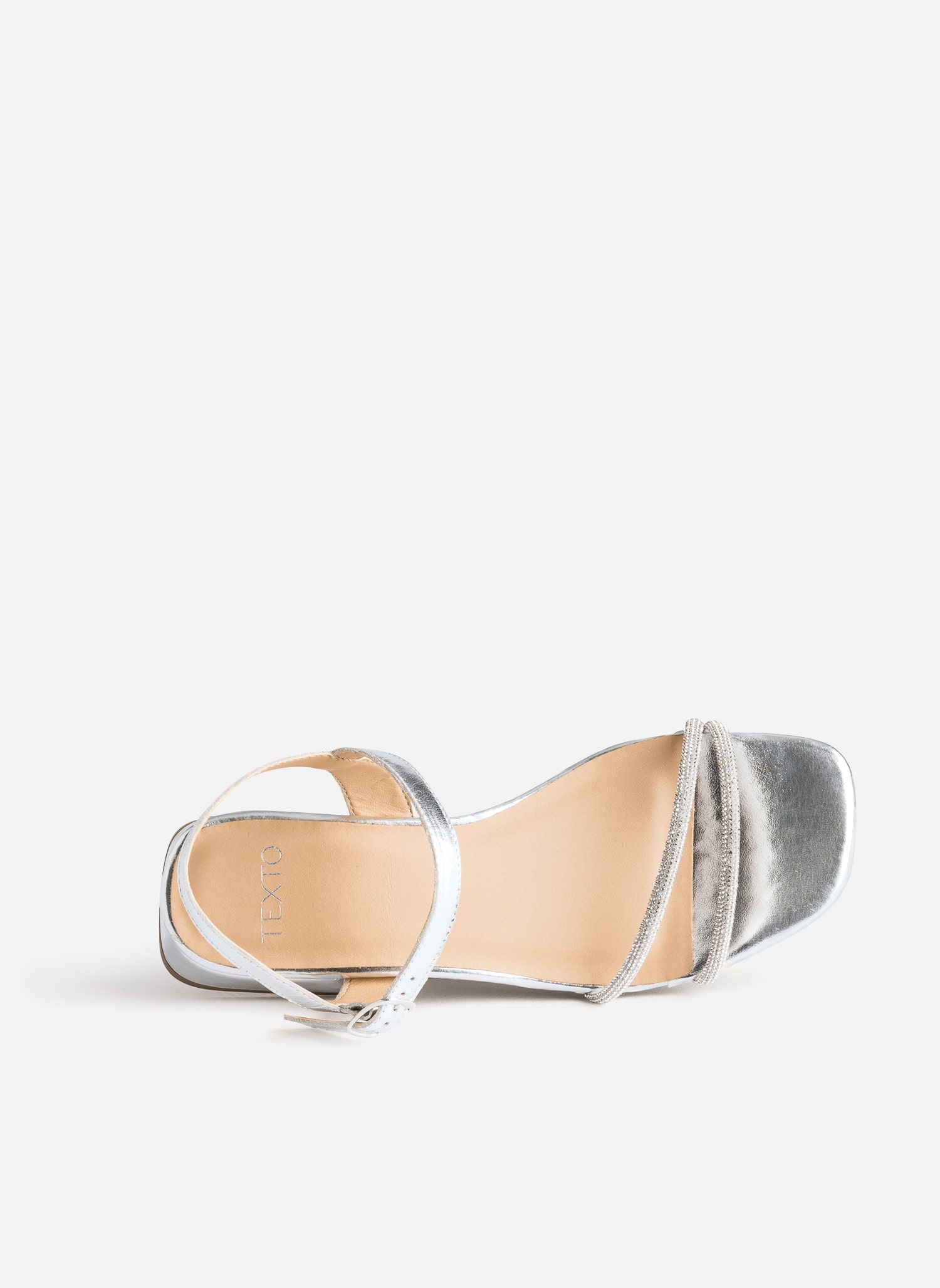 Sandales Walton Pour Femme – Talons Bas 2 Pouces, Couleur Argent, Taille 6.5 US – Occasion, Style Slides