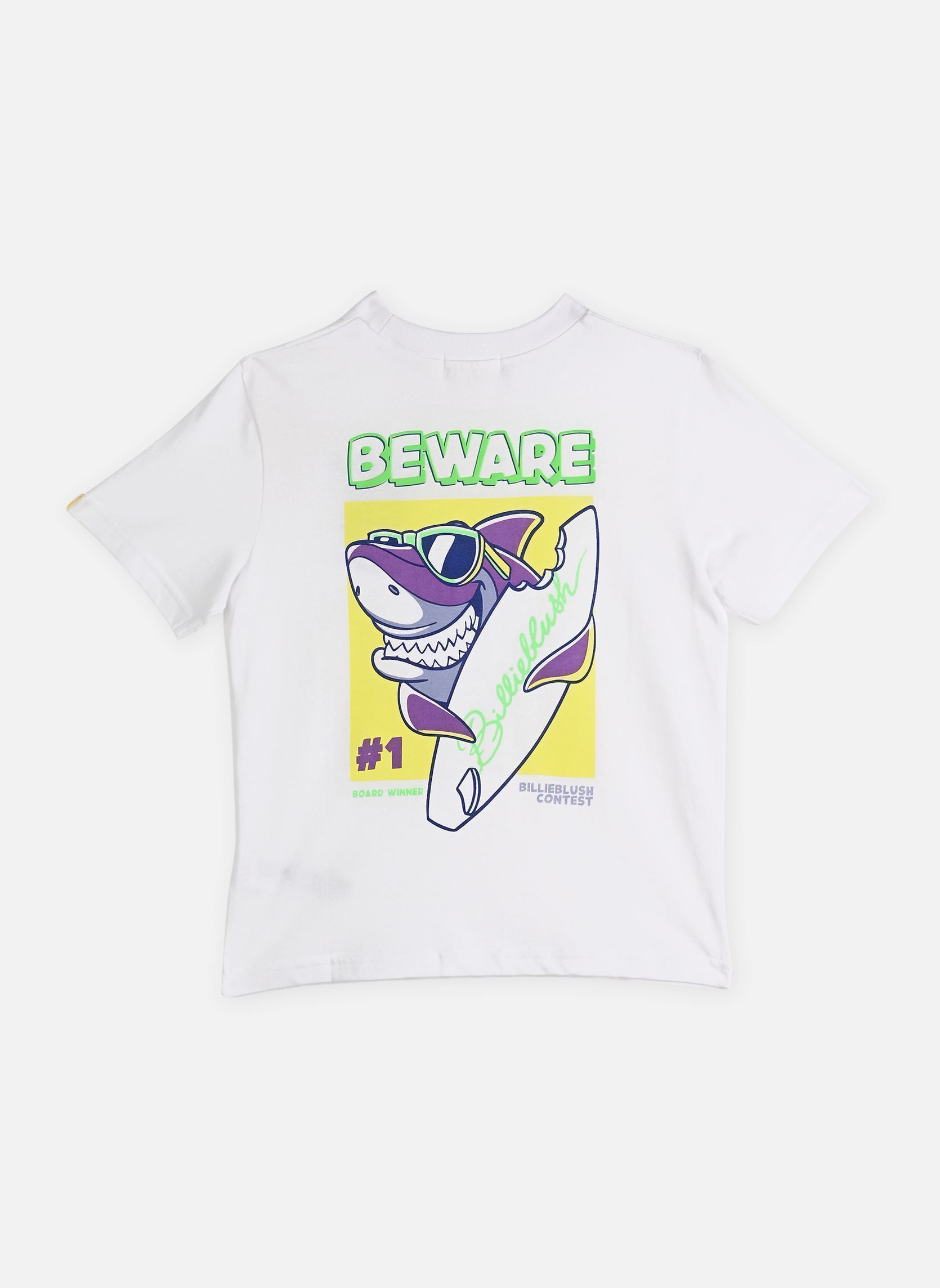 Tee-shirts manches courtes U21705 garçon blanc Billieblush Tee-shirts manches courtes U21705 garçon blanc BLANC