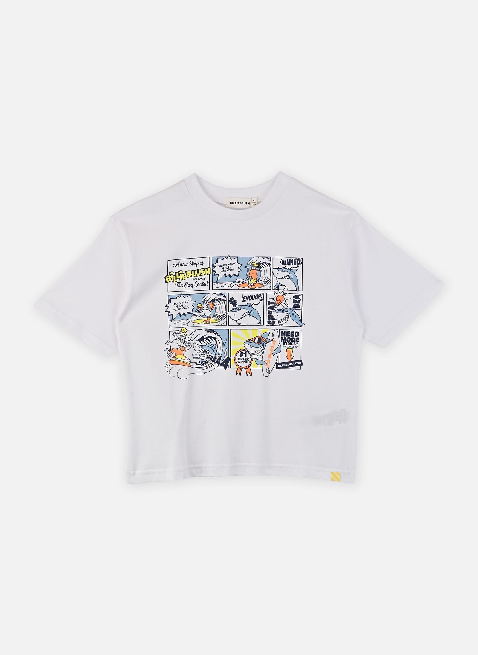 Tee-shirts manches courtes U21707 garçon blanc Billieblush Tee-shirts manches courtes U21707 garçon blanc BLANC