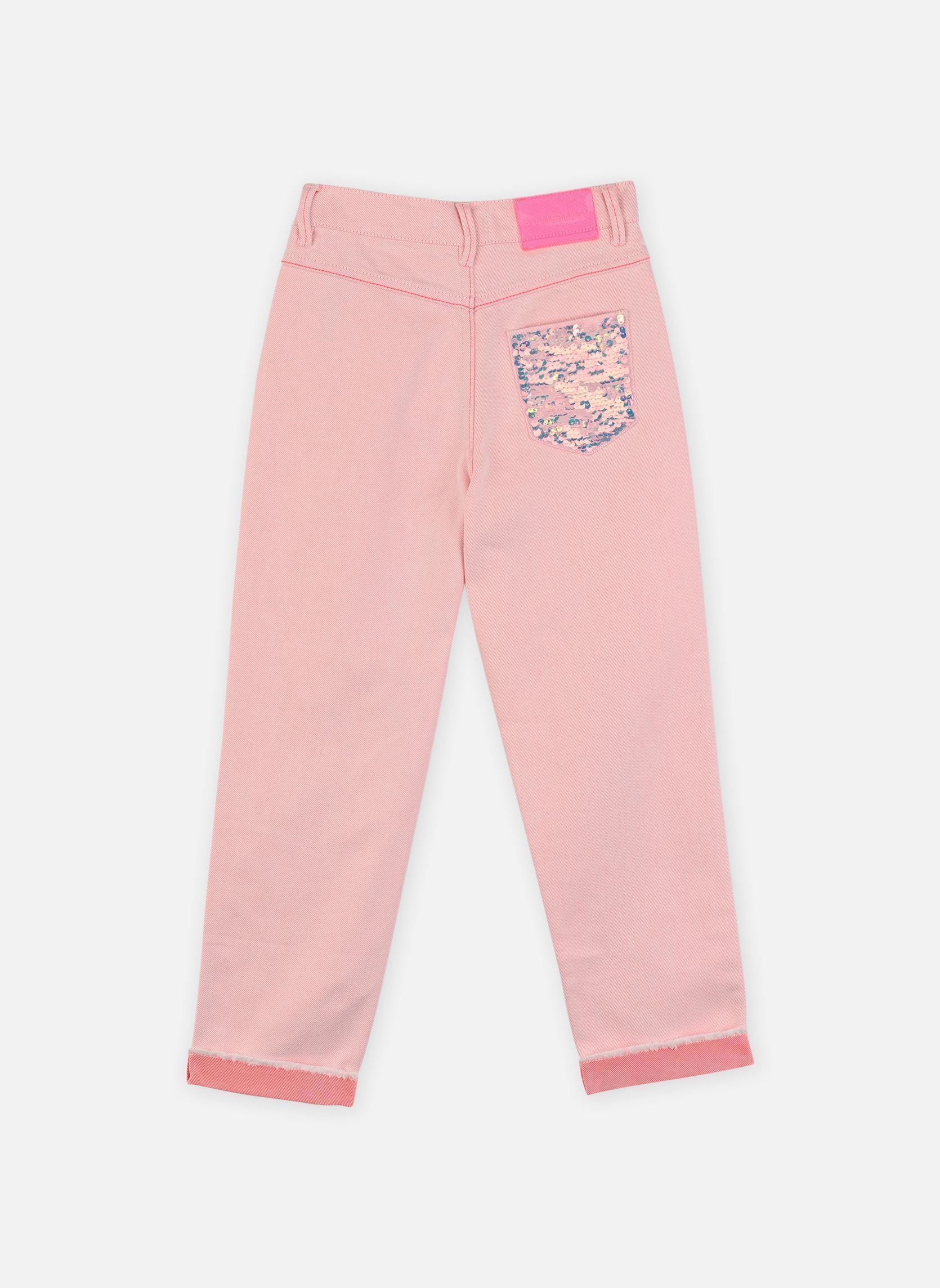 Pantalons U21846 fille rose Billieblush Pantalons U21846 fille rose ROSE ECRU