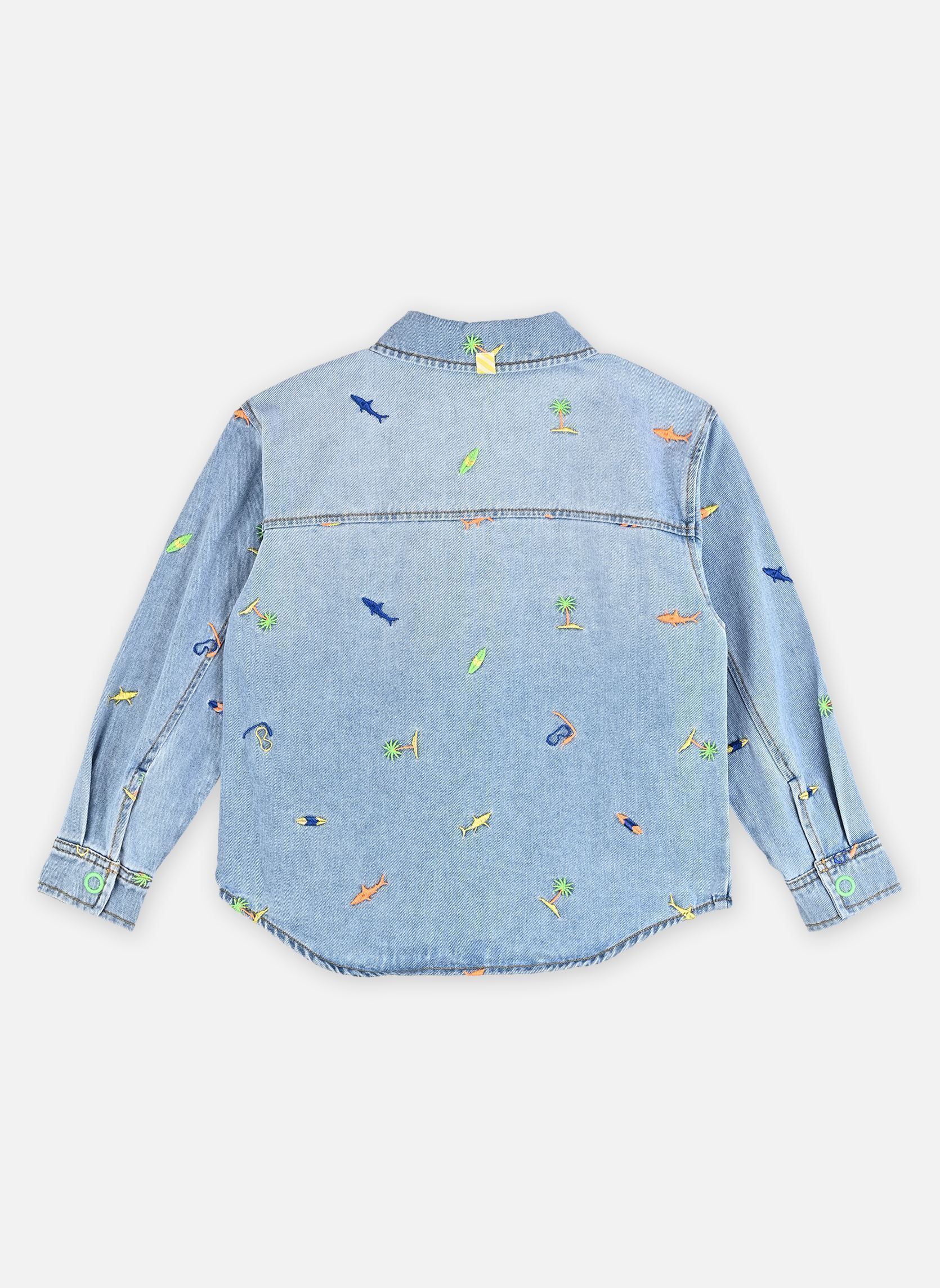 Chemises manches longues U22185 garçon bleu Billieblush Chemises manches longues U22185 garçon bleu DOUBLE STONE+BLEACH