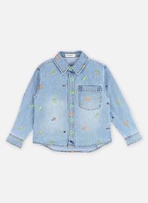 Chemises manches longues U22185 garçon bleu