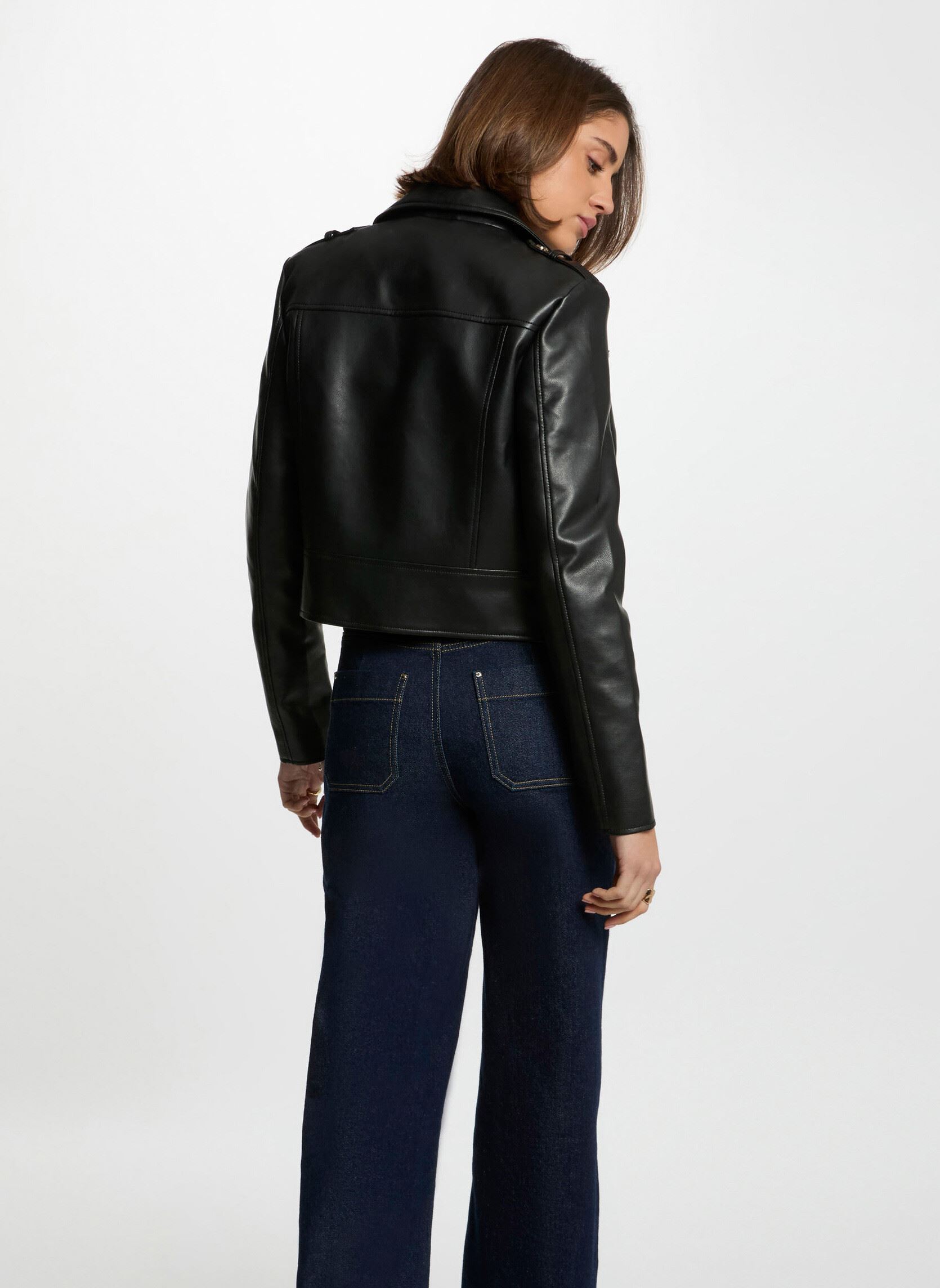 Vestes en cuir 242-GZOOM femme noir Morgan Vestes en cuir 242-GZOOM femme noir NOIR