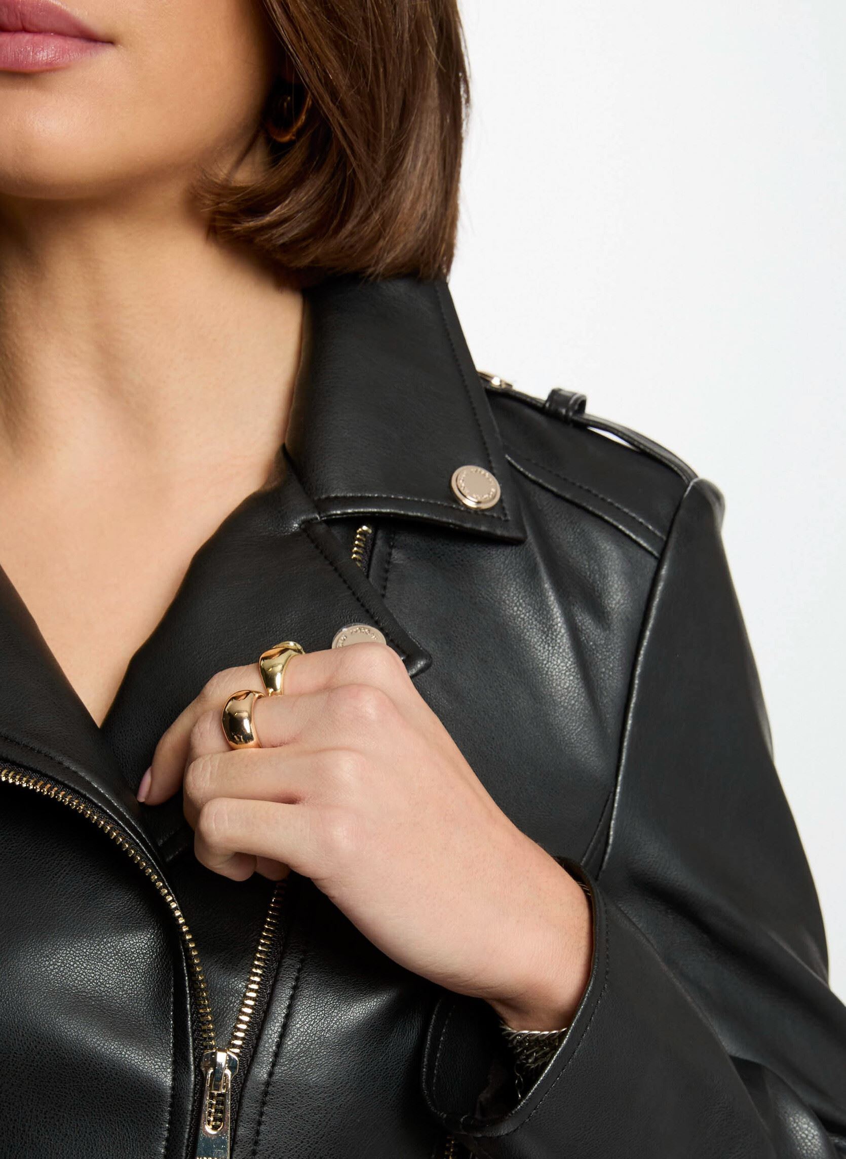 Vestes en cuir 242-GZOOM femme noir Morgan Vestes en cuir 242-GZOOM femme noir NOIR