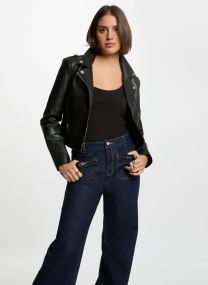 Vestes en cuir 242-GZOOM femme noir