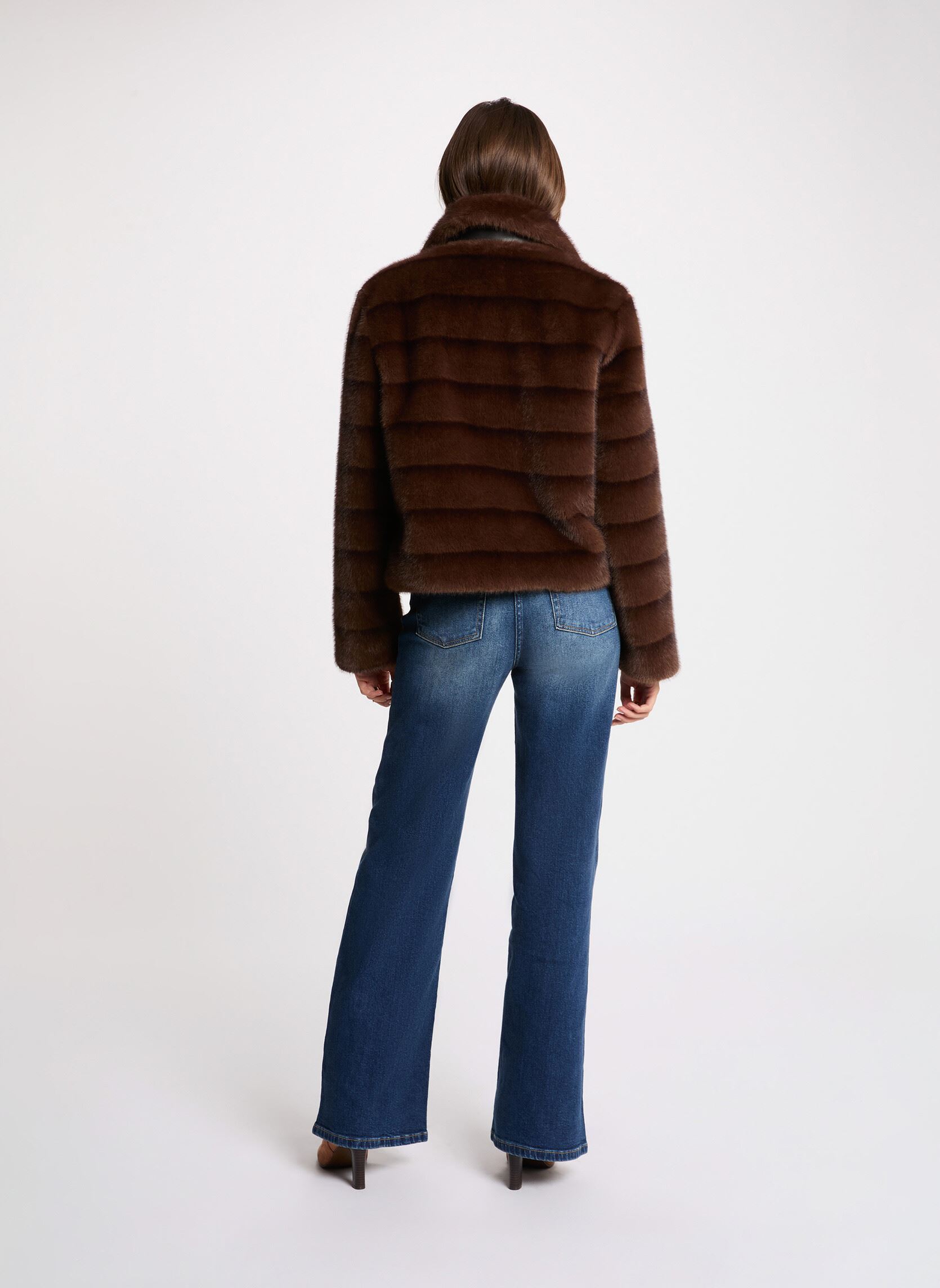 Pelzmäntel 261-GFOLKA damen braun Morgan Pelzmäntel 261-GFOLKA damen braun MARRON GLACE M