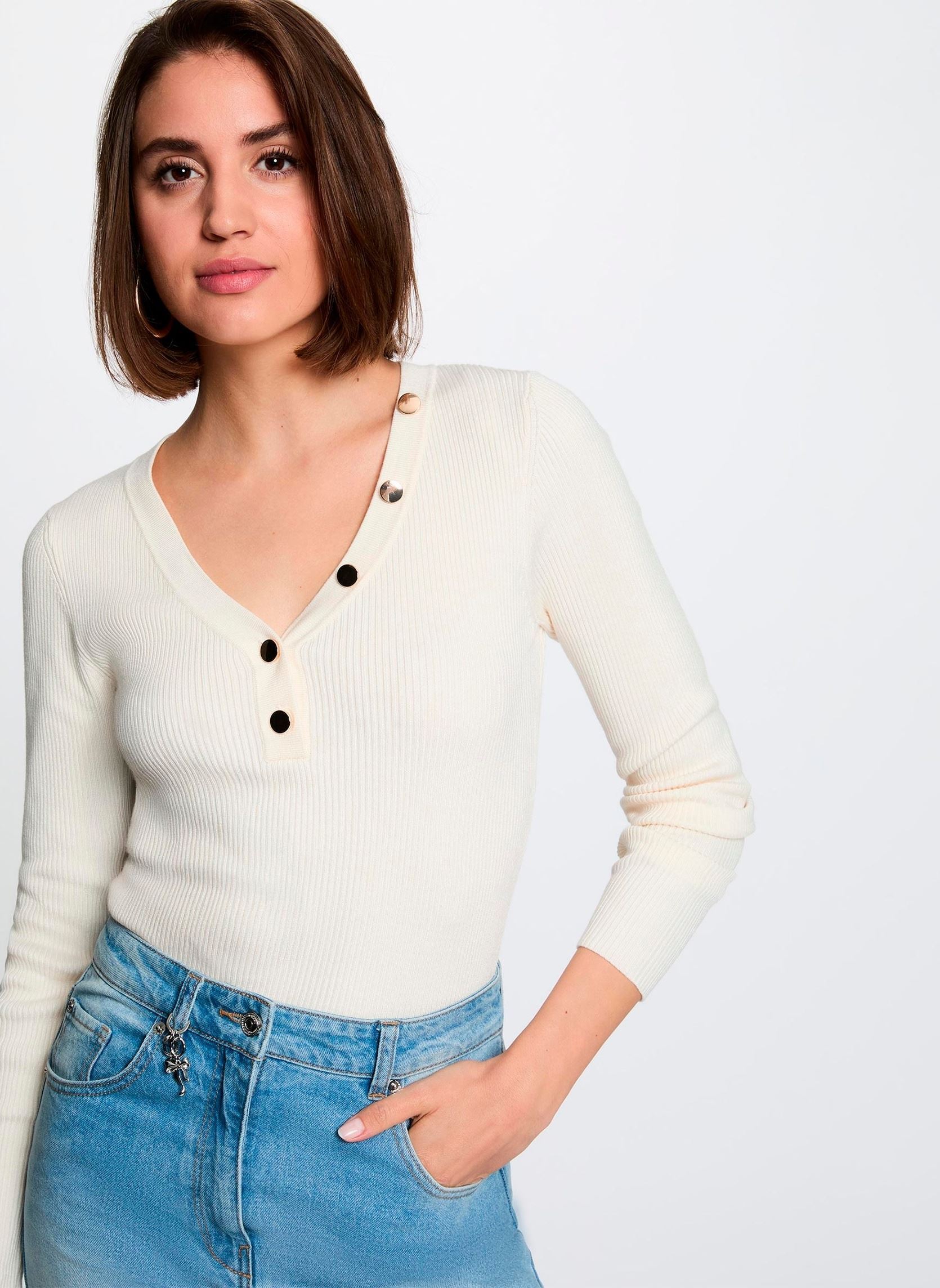 Pullover 261-MBANBIN damen weiß Morgan Pullover 261-MBANBIN damen weiß IVOIRE M