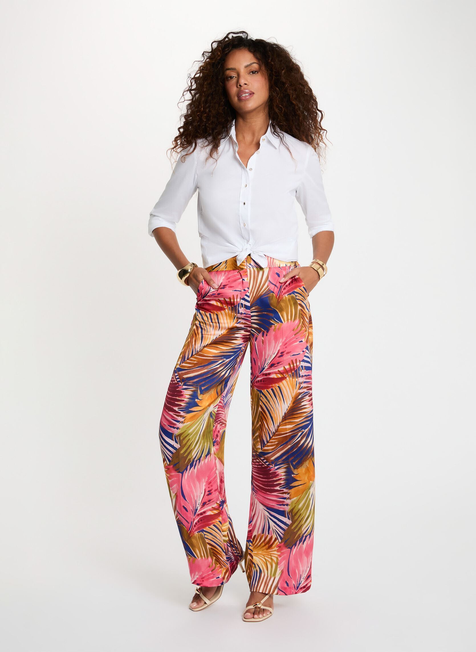 Pantalons larges 261-PCHAU.F femme multicolore Morgan Pantalons larges 261-PCHAU.F femme multicolore MULTICO