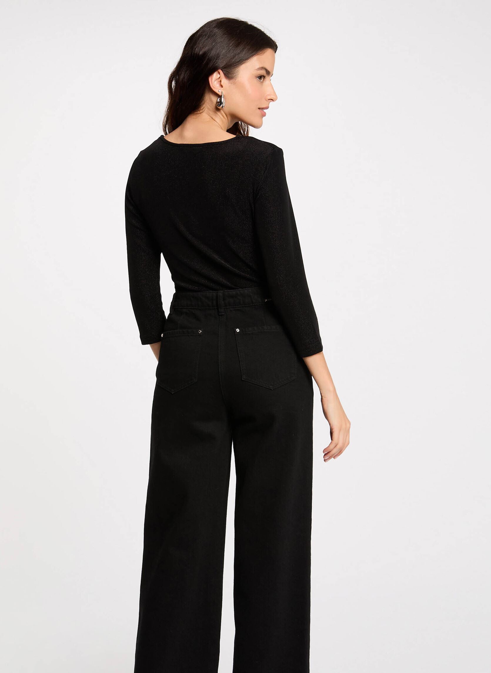 Langarm-T-Shirts 242-TIWI damen schwarz Morgan Langarm-T-Shirts 242-TIWI damen schwarz NOIR M