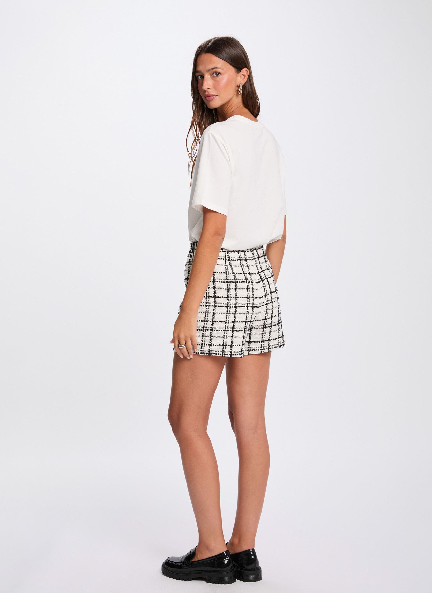 Morgan T-Shirt Femme Bustier Bretelles à Nouer Imprimé Cachemire