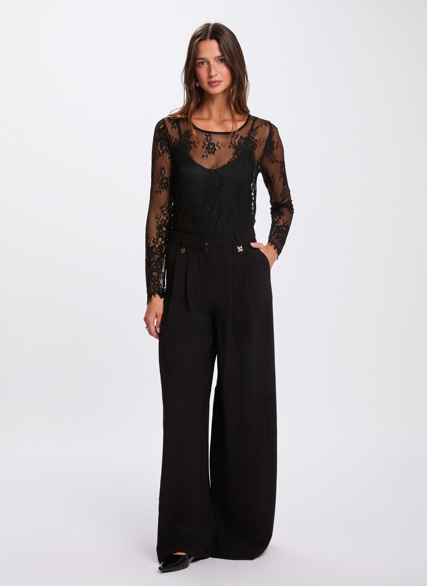 Langarm-T-Shirts 261-TCITY damen schwarz Morgan Langarm-T-Shirts 261-TCITY damen schwarz NOIR M