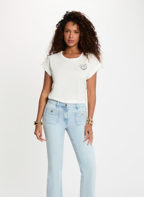 Morgan Tee-shirts manches courtes 261-DIMOI femme blanc