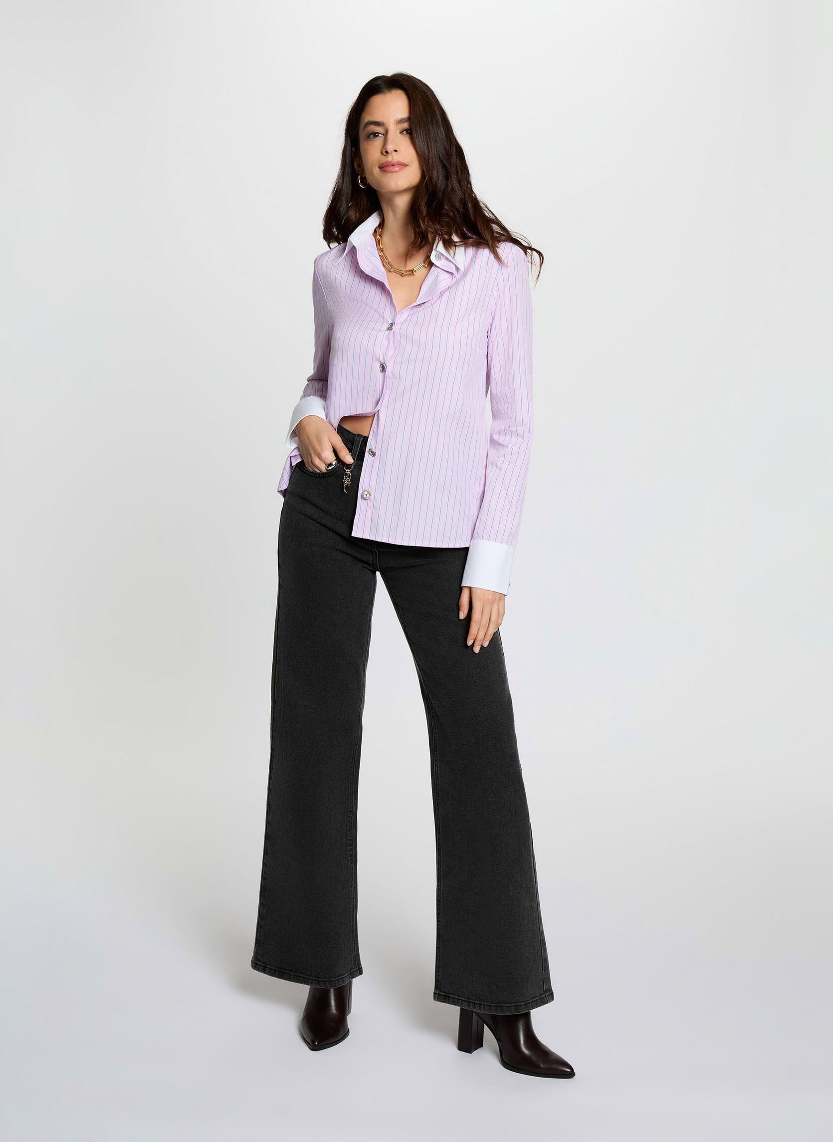 Weite Jeans 261-PEVE damen schwarz Morgan Weite Jeans 261-PEVE damen schwarz DENIM NOIR