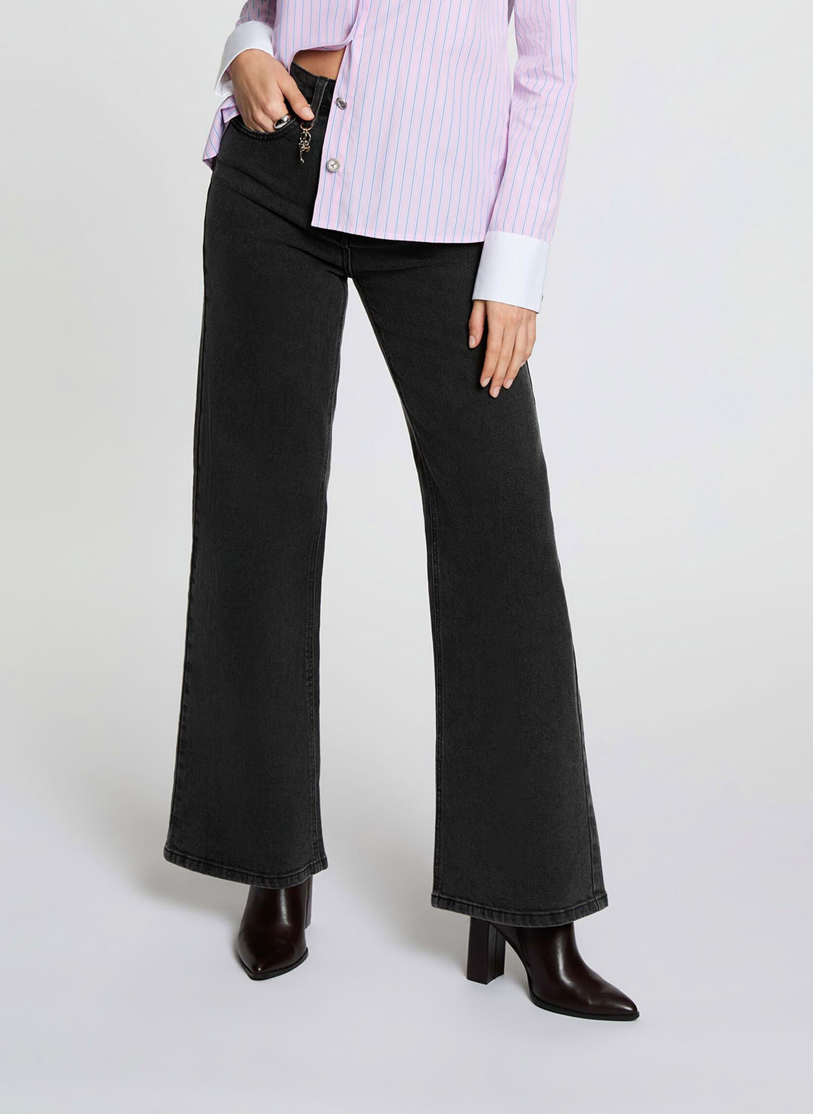 Jean large taille haute femme - vue 2