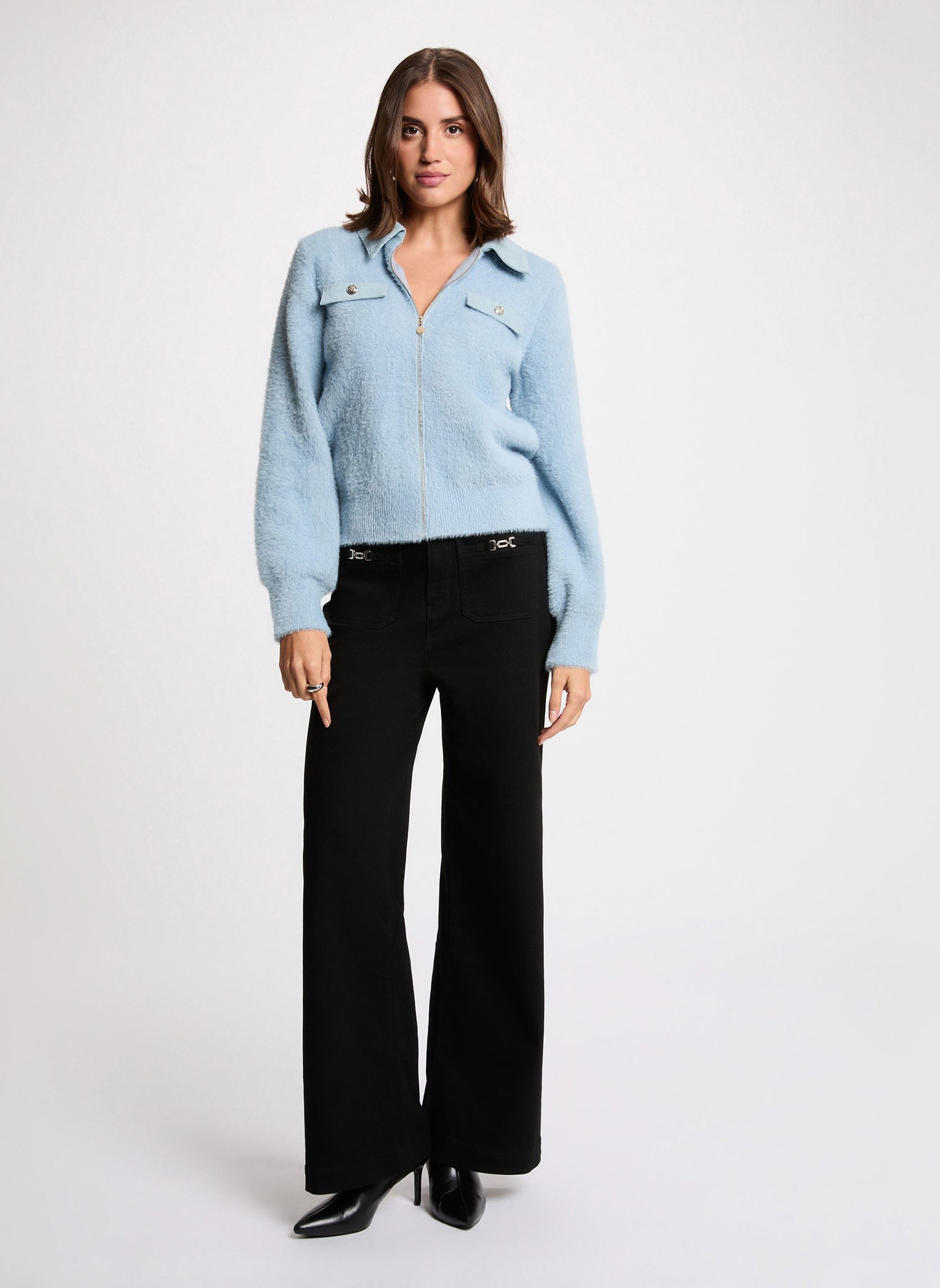 Vesten 261-MDOMO dames blauw Morgan Vesten 261-MDOMO dames blauw OXYGENE M