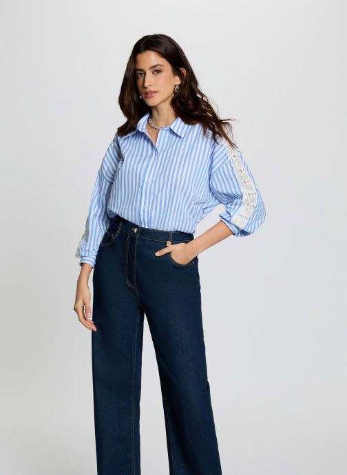 Morgan Lange mouw overhemden 251-CARAY dames blauw