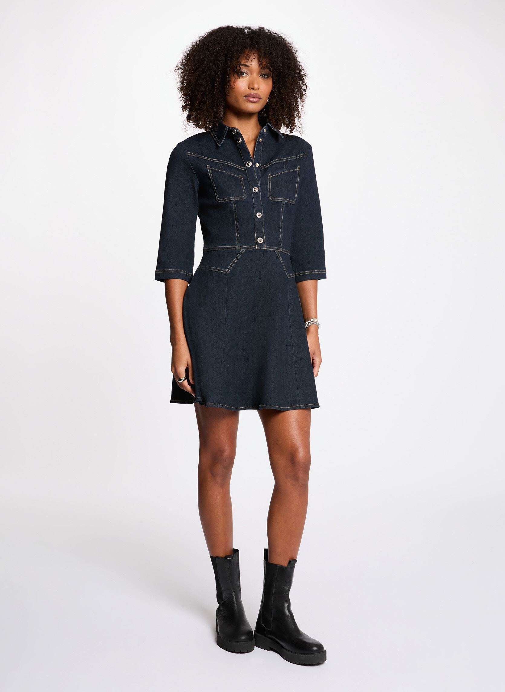 Robes 261-REXAS femme bleu Morgan Robes 261-REXAS femme bleu DENIM BRUT
