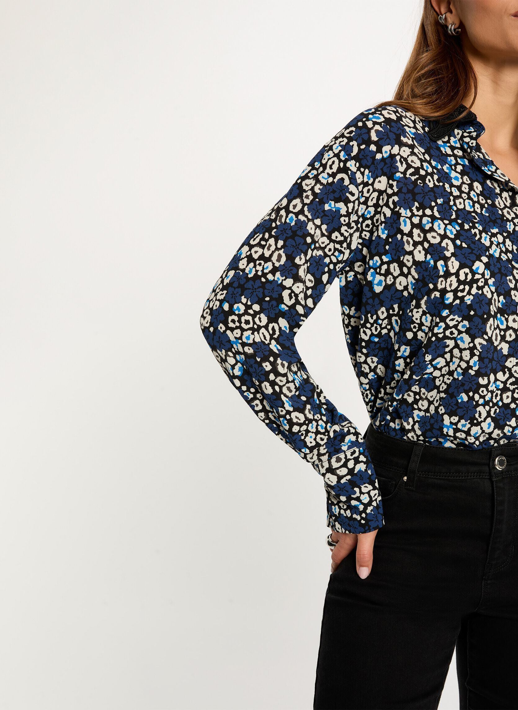 Blouses met lange mouwen 261-COUL.F dames meerkleurig Morgan Blouses met lange mouwen 261-COUL.F dames meerkleurig MULTICO