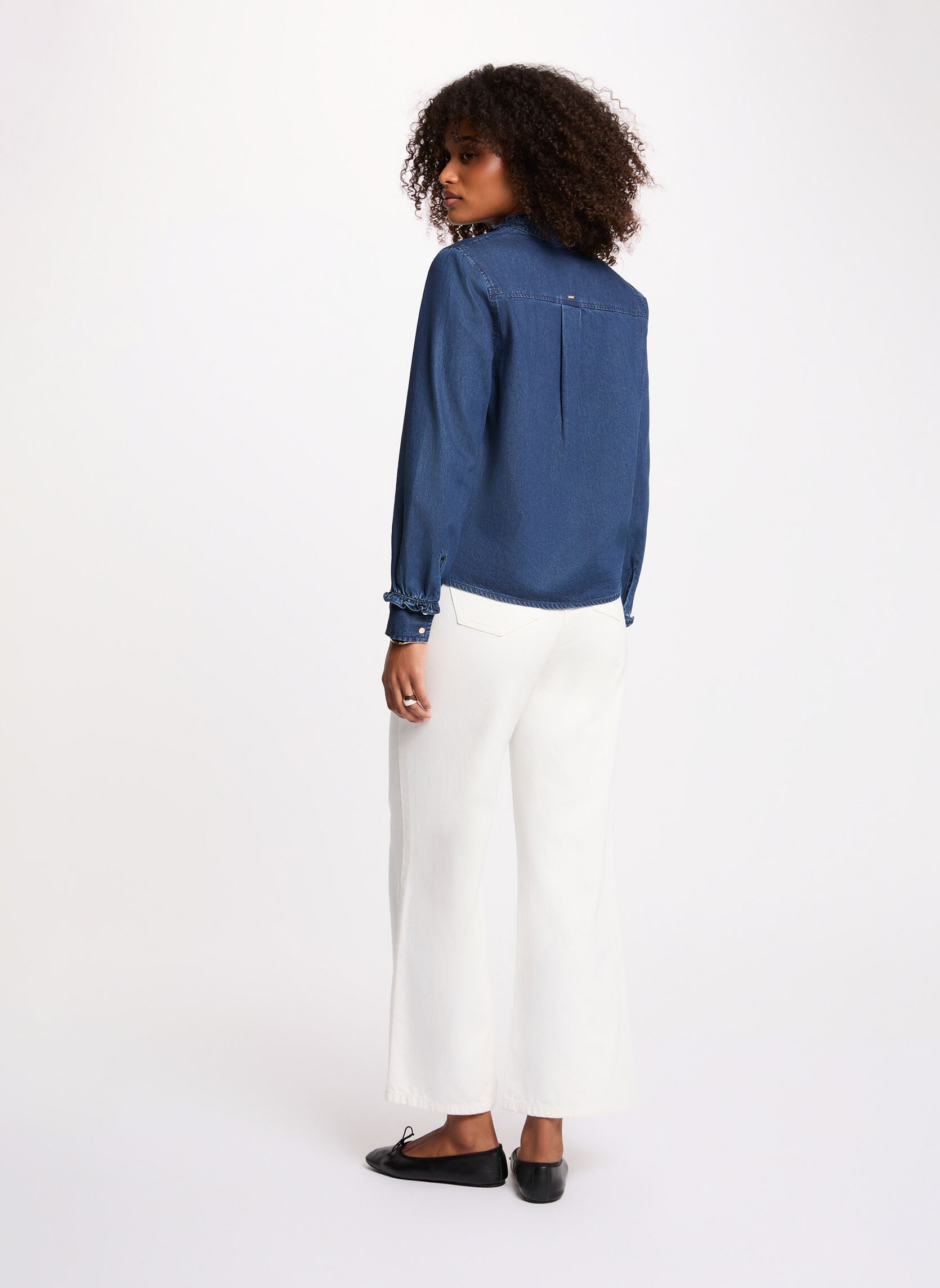 Chemises manches longues 261-CING femme bleu Morgan Chemises manches longues 261-CING femme bleu DENIM BRUT