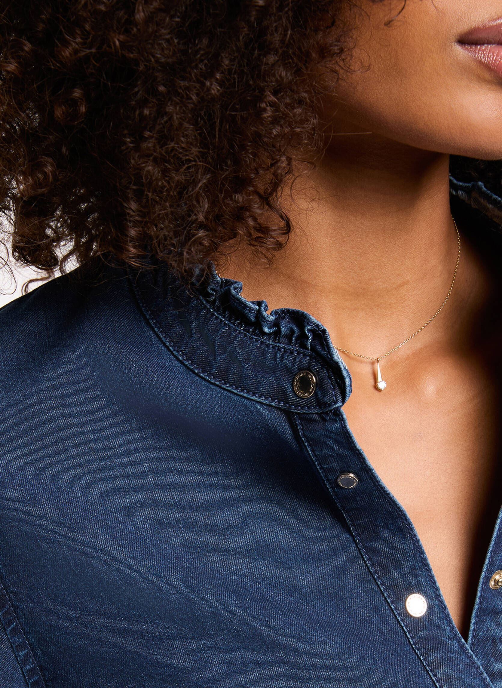 Chemises manches longues 261-CING femme bleu Morgan Chemises manches longues 261-CING femme bleu DENIM BRUT
