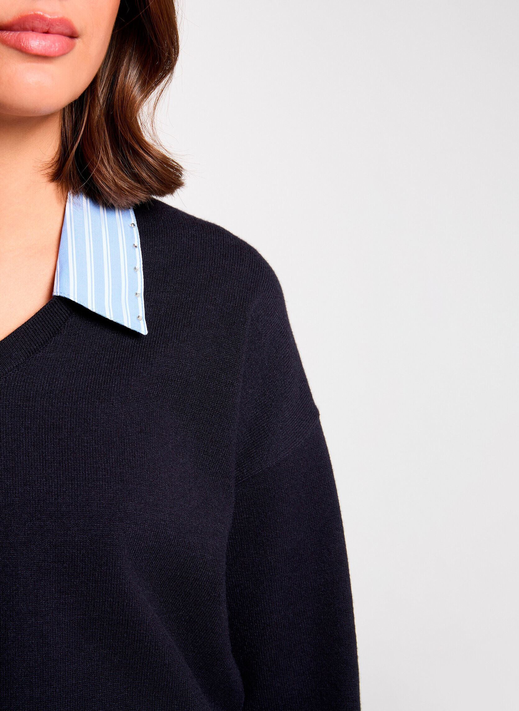 Langarm-Poloshirts 261-MRAYI damen blau Morgan Langarm-Poloshirts 261-MRAYI damen blau MARINE M