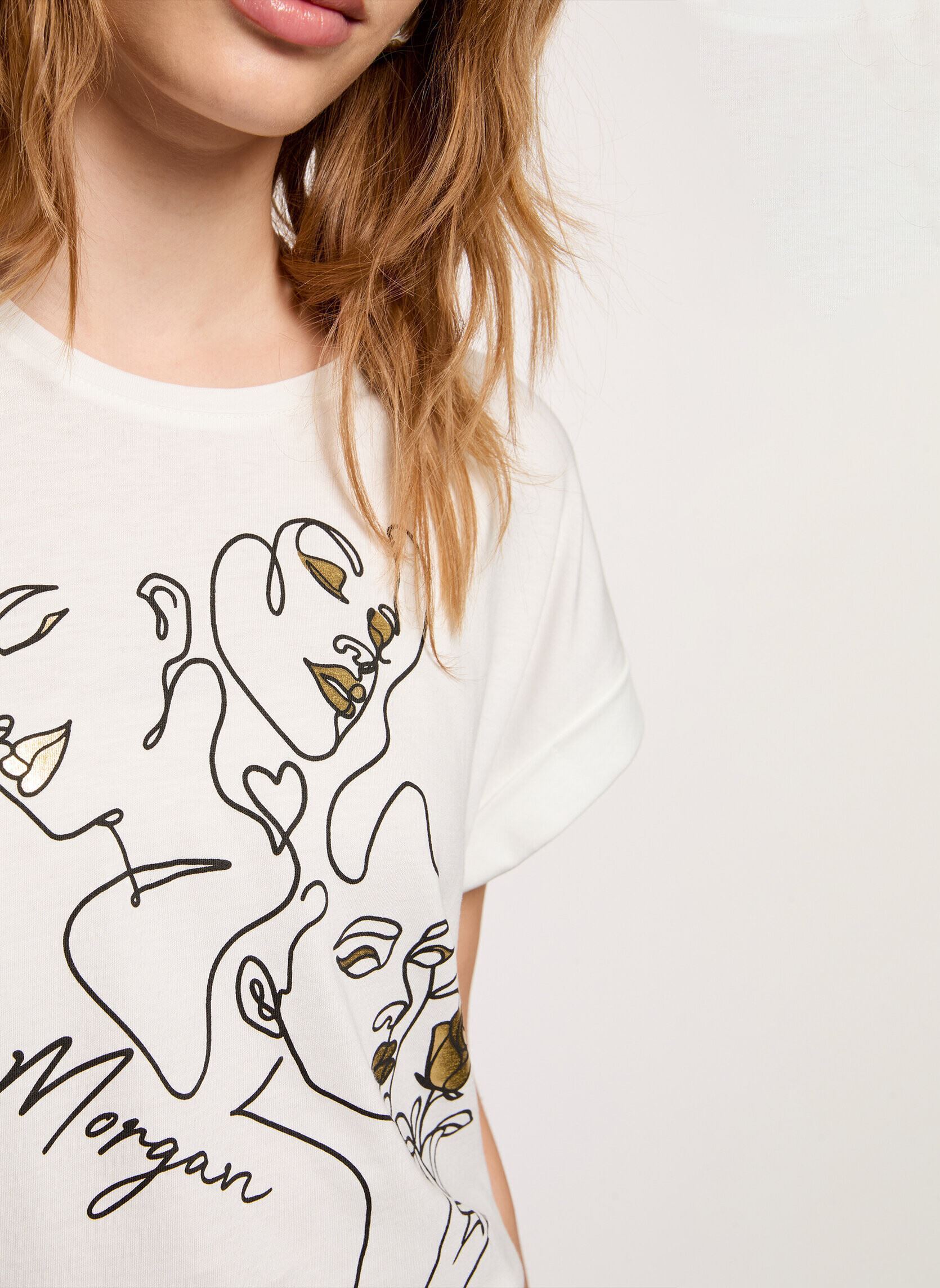 Kurzarm-T-Shirts 261-DJOSI damen weiß Morgan Kurzarm-T-Shirts 261-DJOSI damen weiß OFF WHITE M