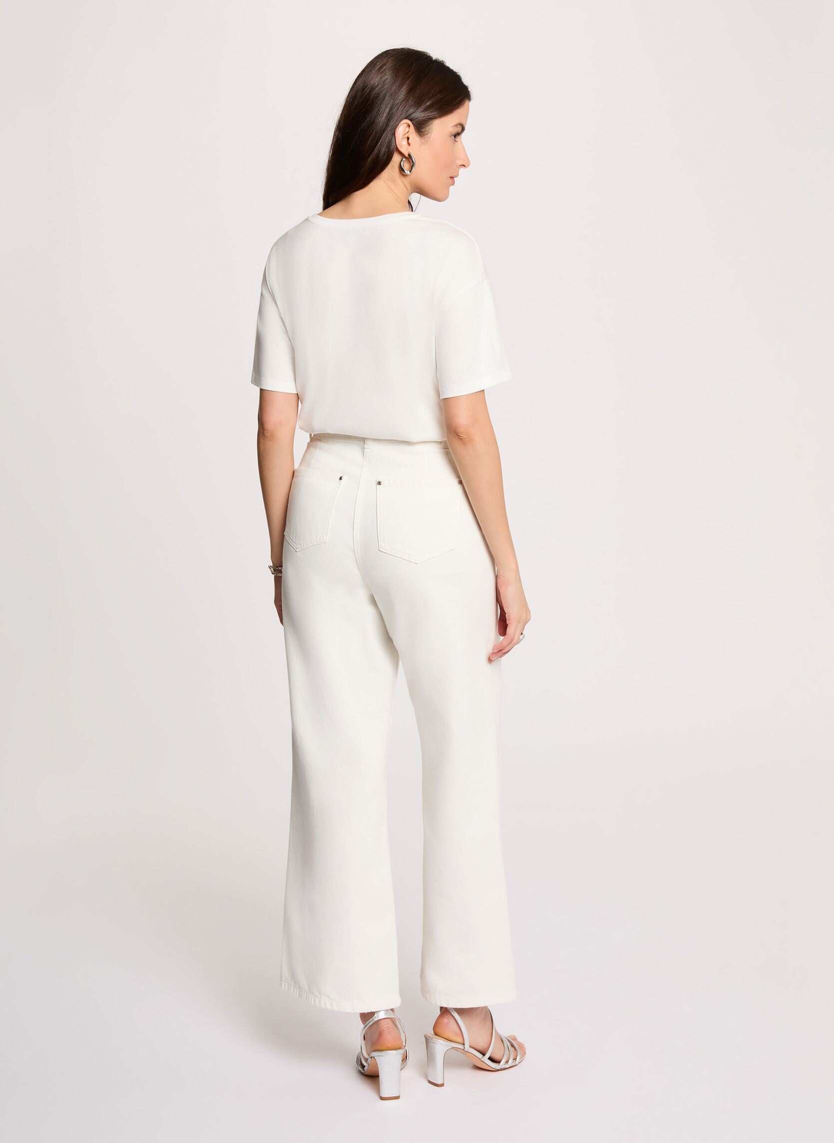 Kurzarm-T-Shirts 261-DOVE damen weiß Morgan Kurzarm-T-Shirts 261-DOVE damen weiß OFF WHITE M