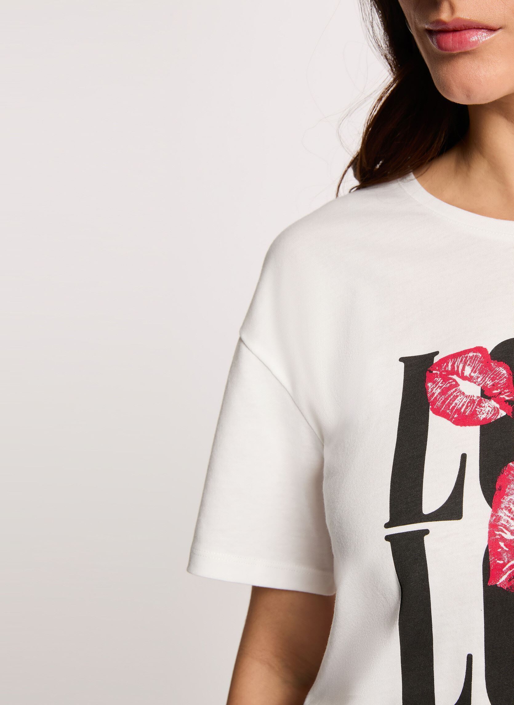 Kurzarm-T-Shirts 261-DOVE damen weiß Morgan Kurzarm-T-Shirts 261-DOVE damen weiß OFF WHITE M