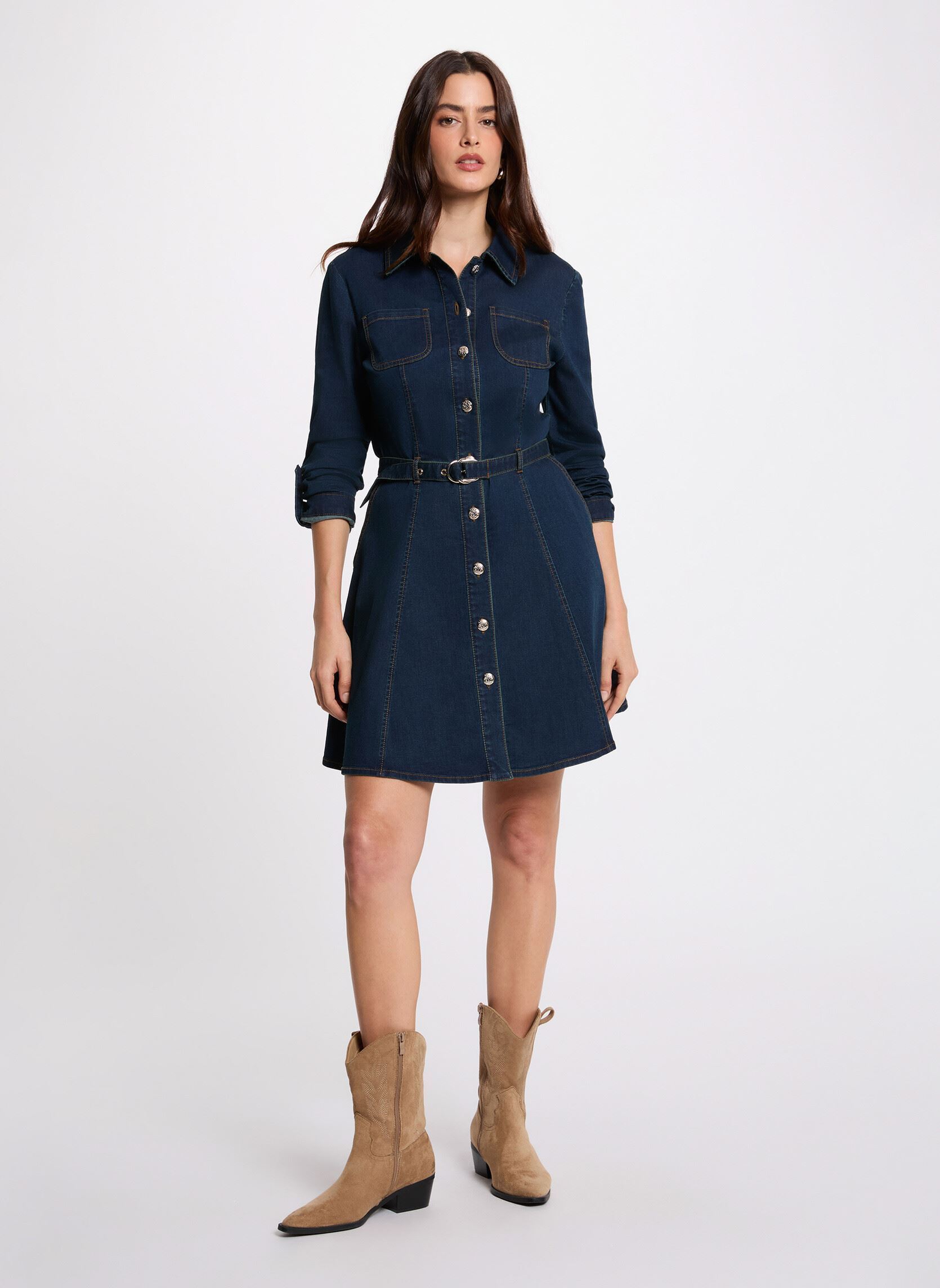 Robes 261-RODEX femme bleu Morgan Robes 261-RODEX femme bleu DENIM BRUT