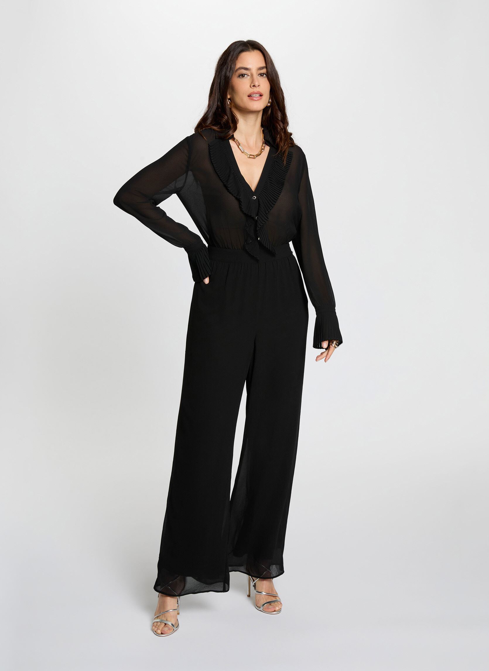 Combinaison fluide col à revers femme - vue 2