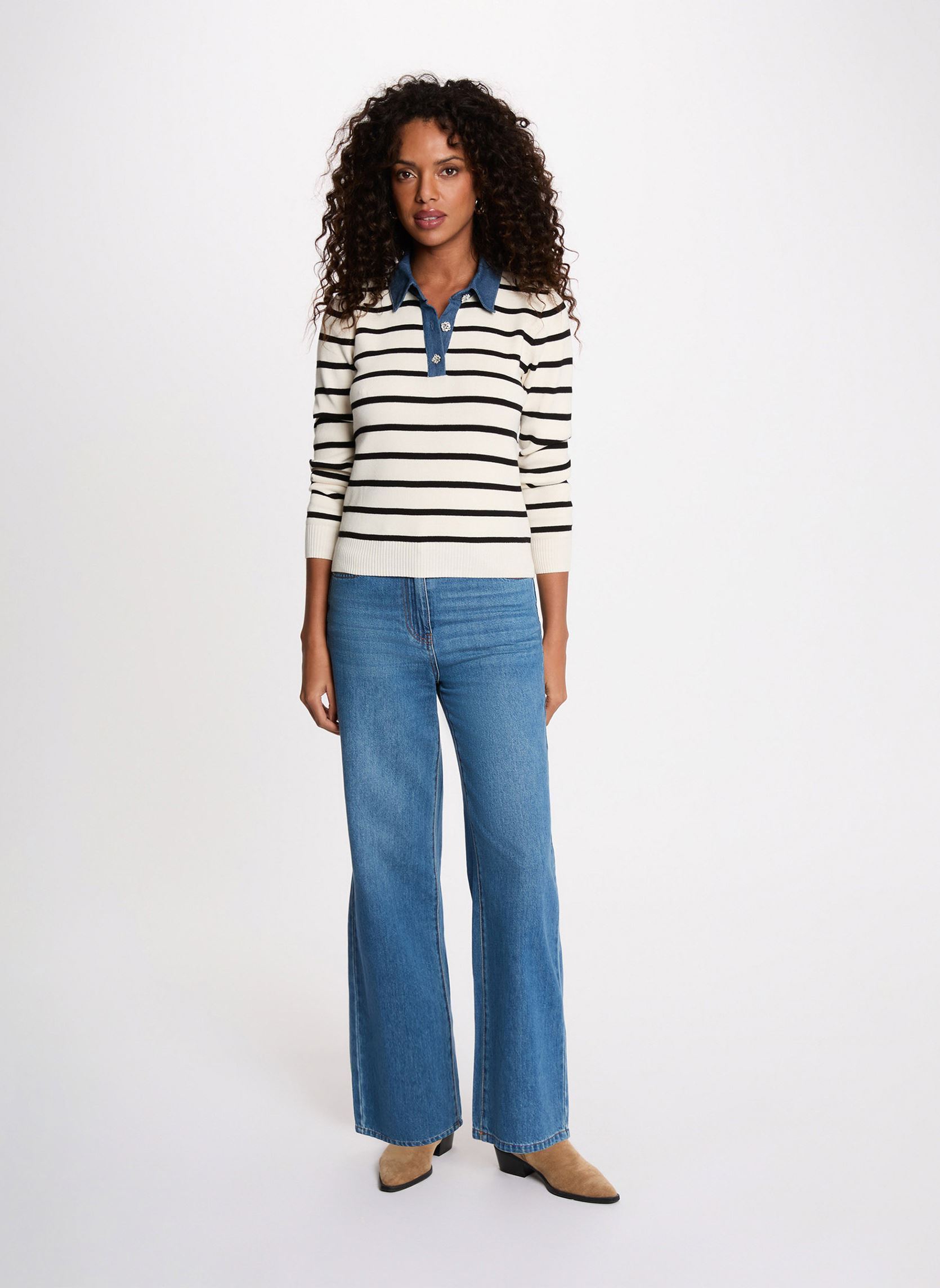 Polo's 261-MATHIS dames wit Morgan Polo's 261-MATHIS dames wit IVOIRE/NOIR
