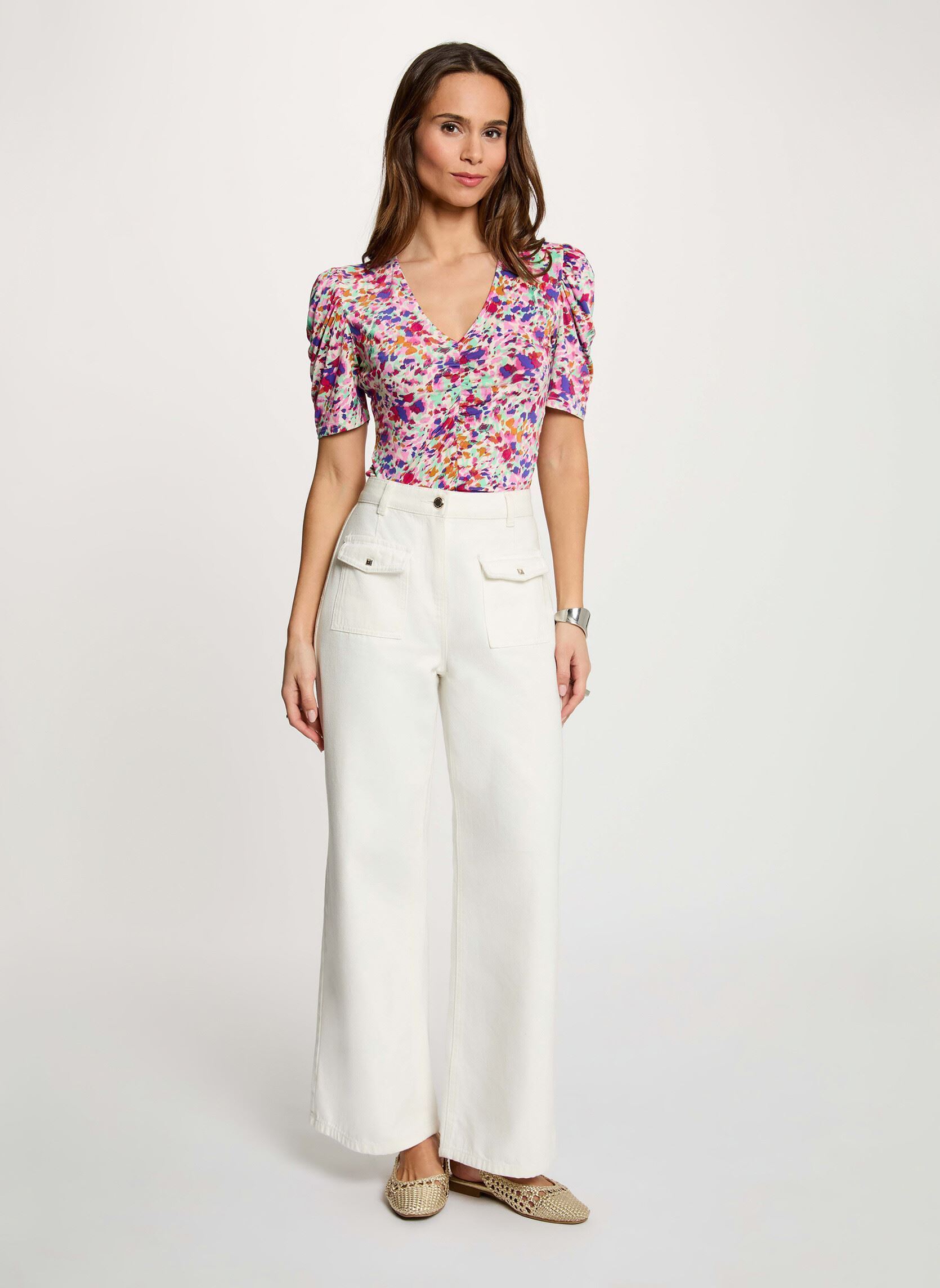 Tee-shirts manches courtes 261-DOLITA femme multicolore Morgan Tee-shirts manches courtes 261-DOLITA femme multicolore MULTICO