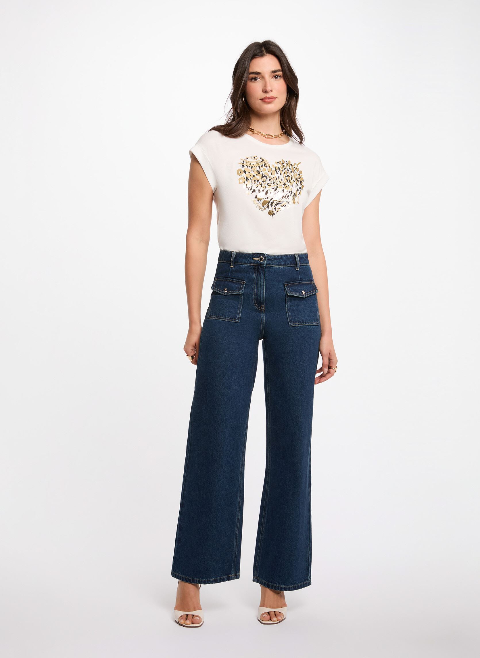 Tee-shirts manches courtes 261-DLOUP femme blanc Morgan Tee-shirts manches courtes 261-DLOUP femme blanc OFF WHITE M