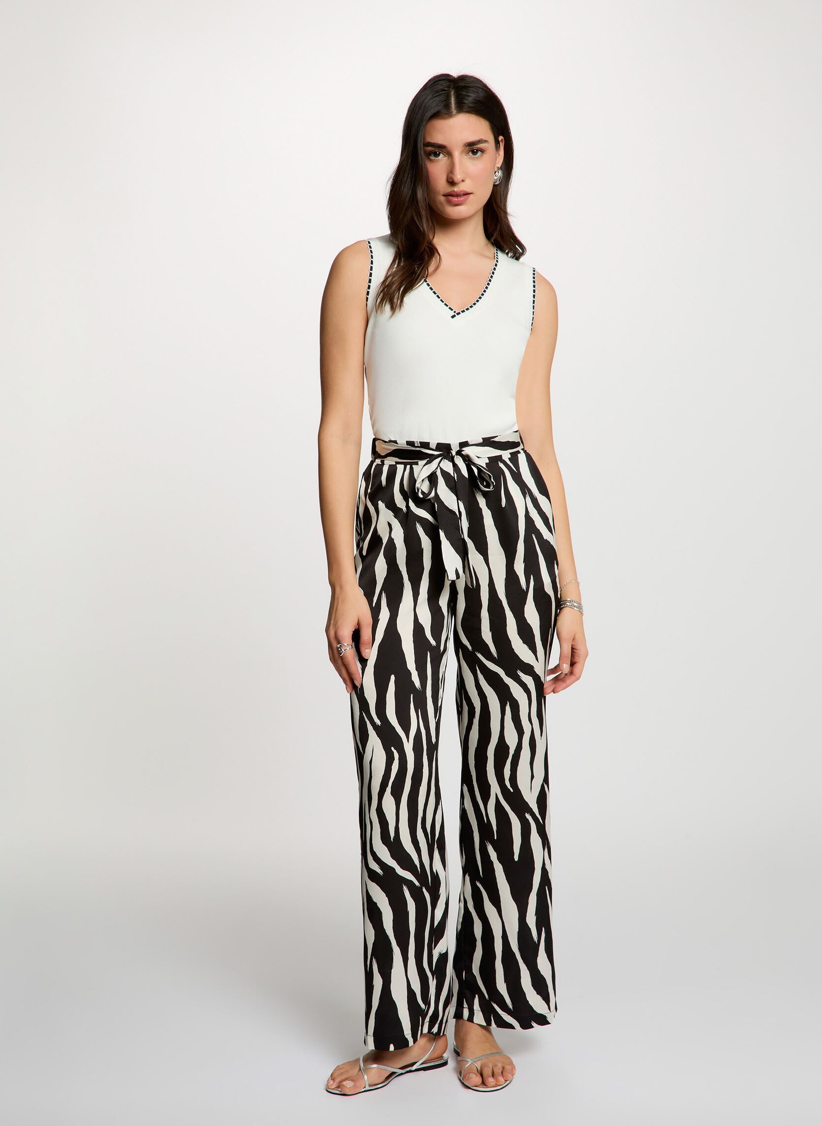 Pantalons larges 261-PCLAMY femme multicolore Morgan Pantalons larges 261-PCLAMY femme multicolore MULTICO