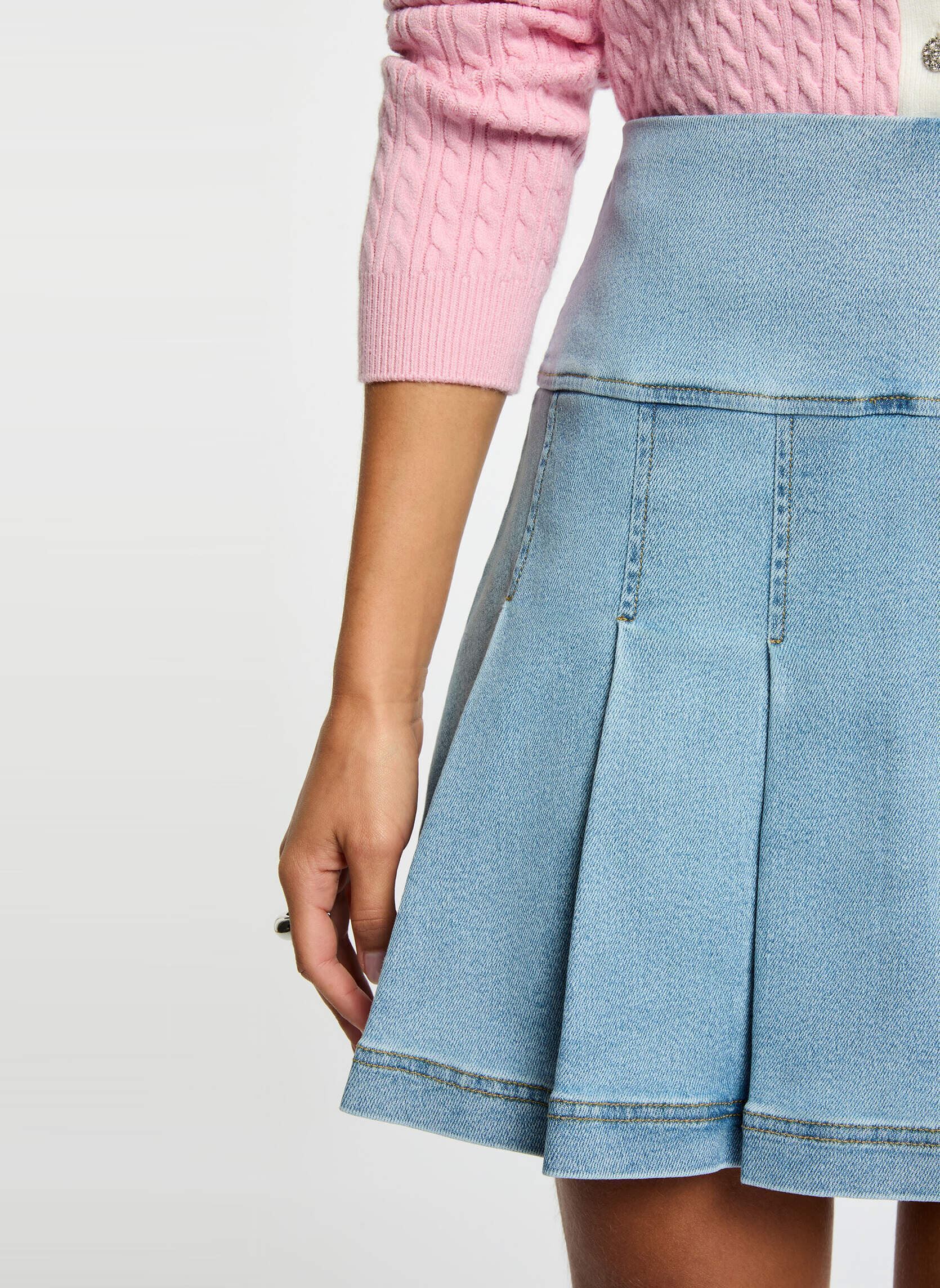 Jupes courtes 261-JTALA femme bleu Morgan Jupes courtes 261-JTALA femme bleu DENIM STONE