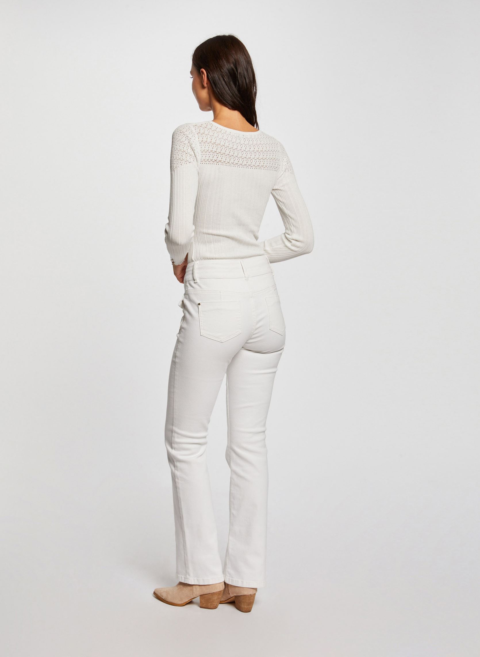 Jeans flare 241-POLEN2 femme blanc Morgan Jeans flare 241-POLEN2 femme blanc OFF WHITE - ECRU