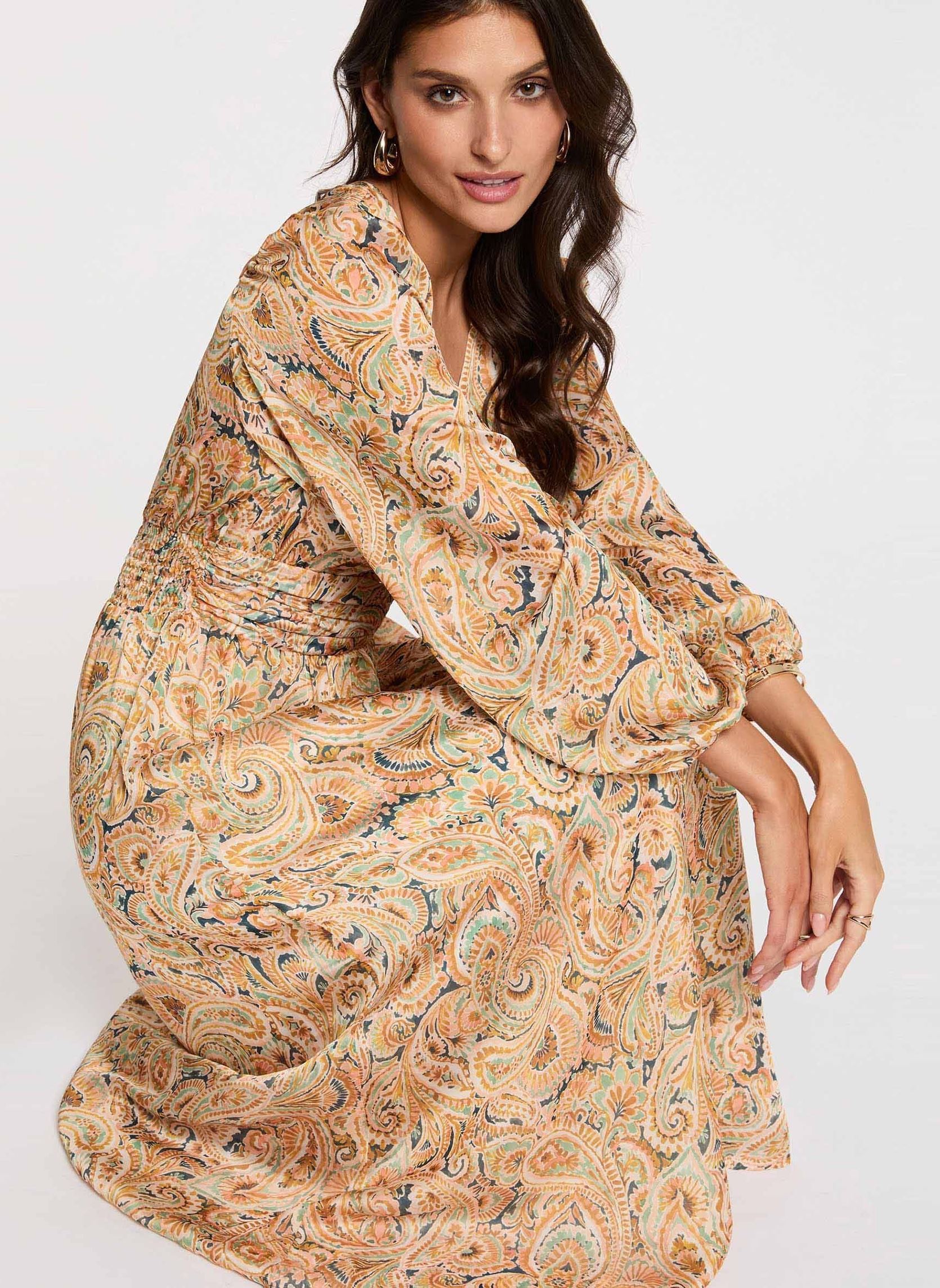 Robes longues 261-RBOHO.F femme multicolore Morgan Robes longues 261-RBOHO.F femme multicolore MULTICO