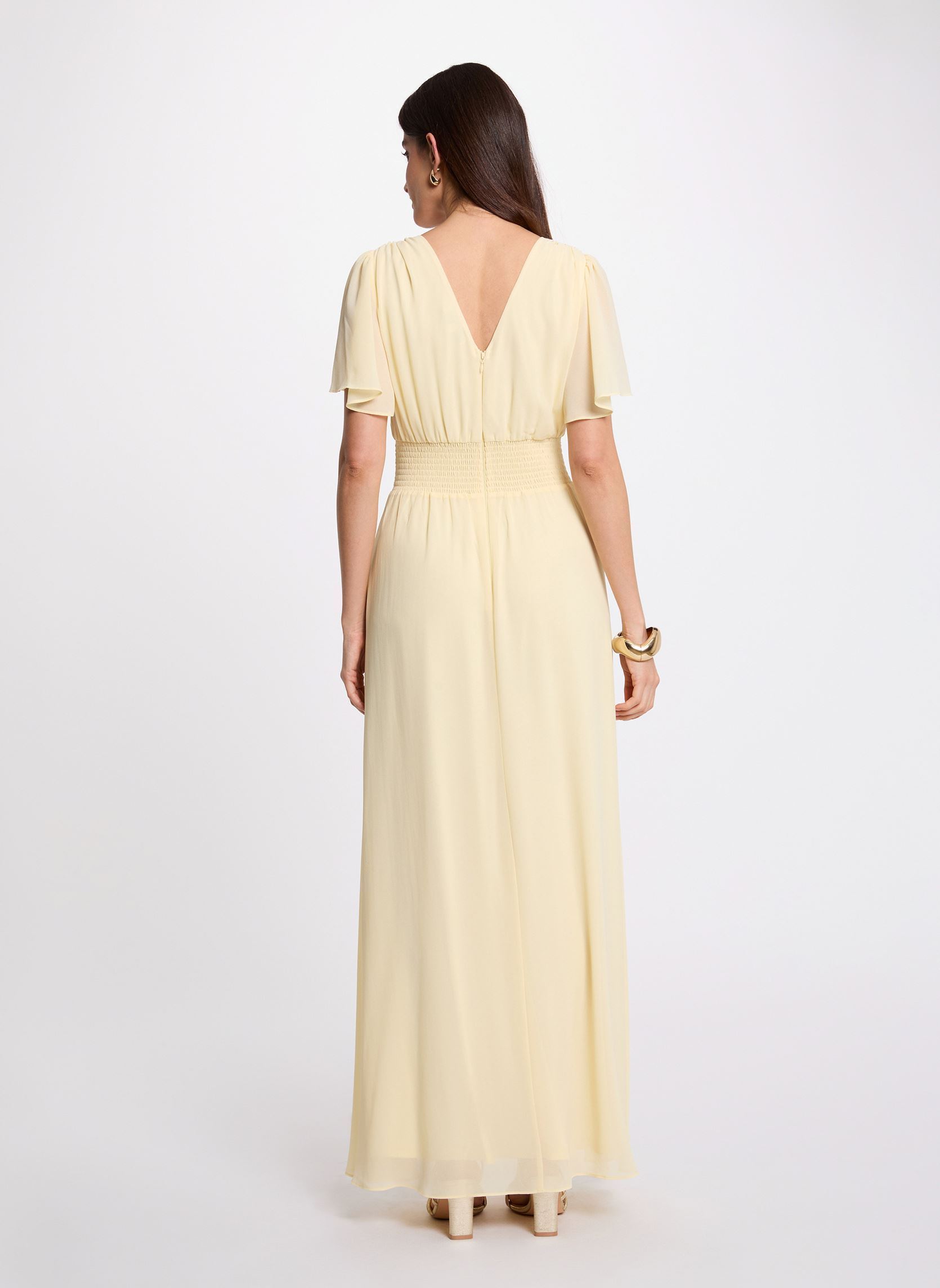 Robes longues 261-RLUCY femme jaune Morgan Robes longues 261-RLUCY femme jaune BUTTER M