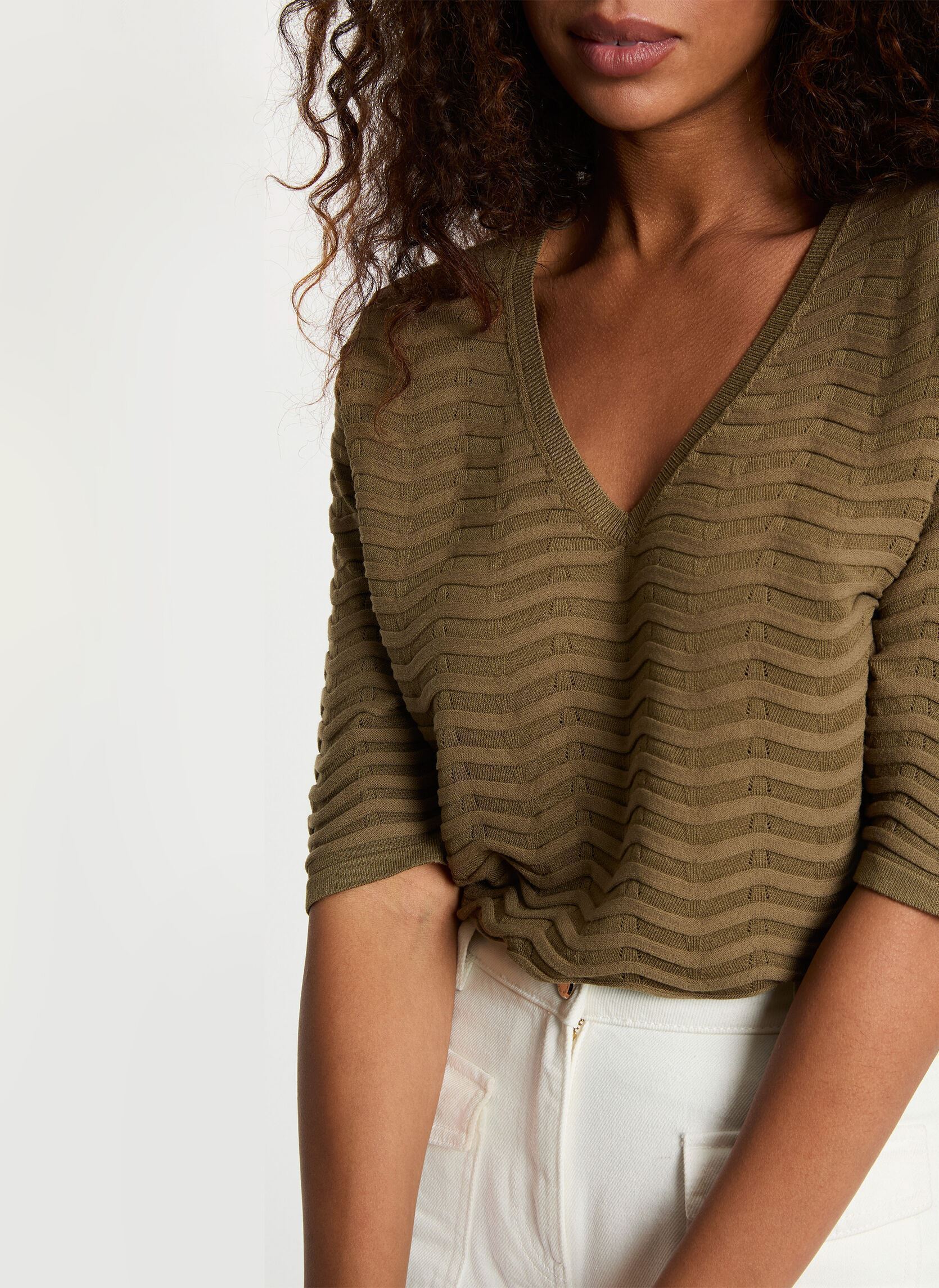 Pulls 261-MDEVA femme vert Morgan Pulls 261-MDEVA femme vert CAPERS