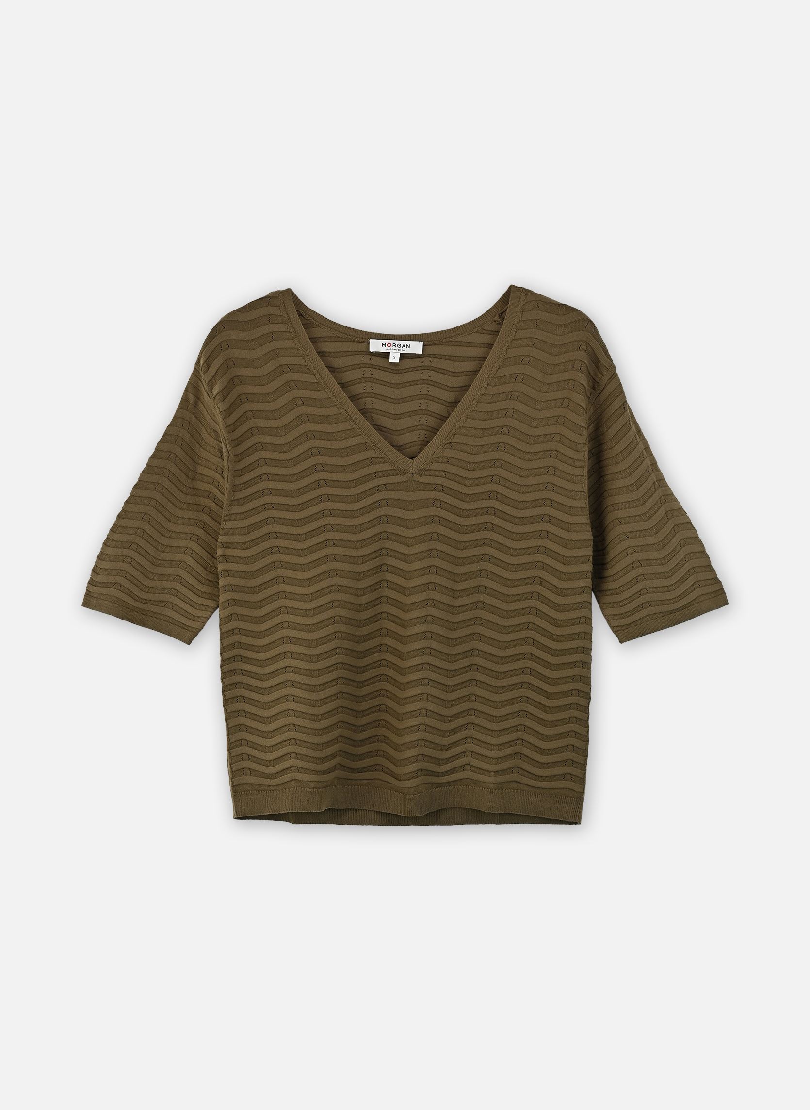 Pull col v manches 34 femme - vue 3