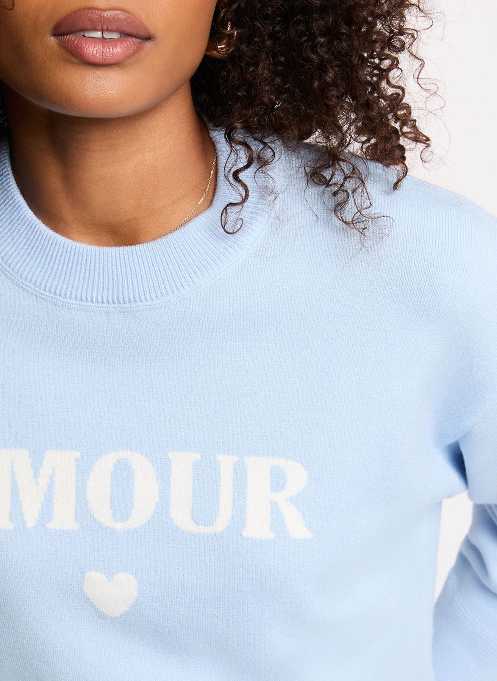Sweater 261-MAMOUR dames blauw Morgan Sweater 261-MAMOUR dames blauw OXYGENE M