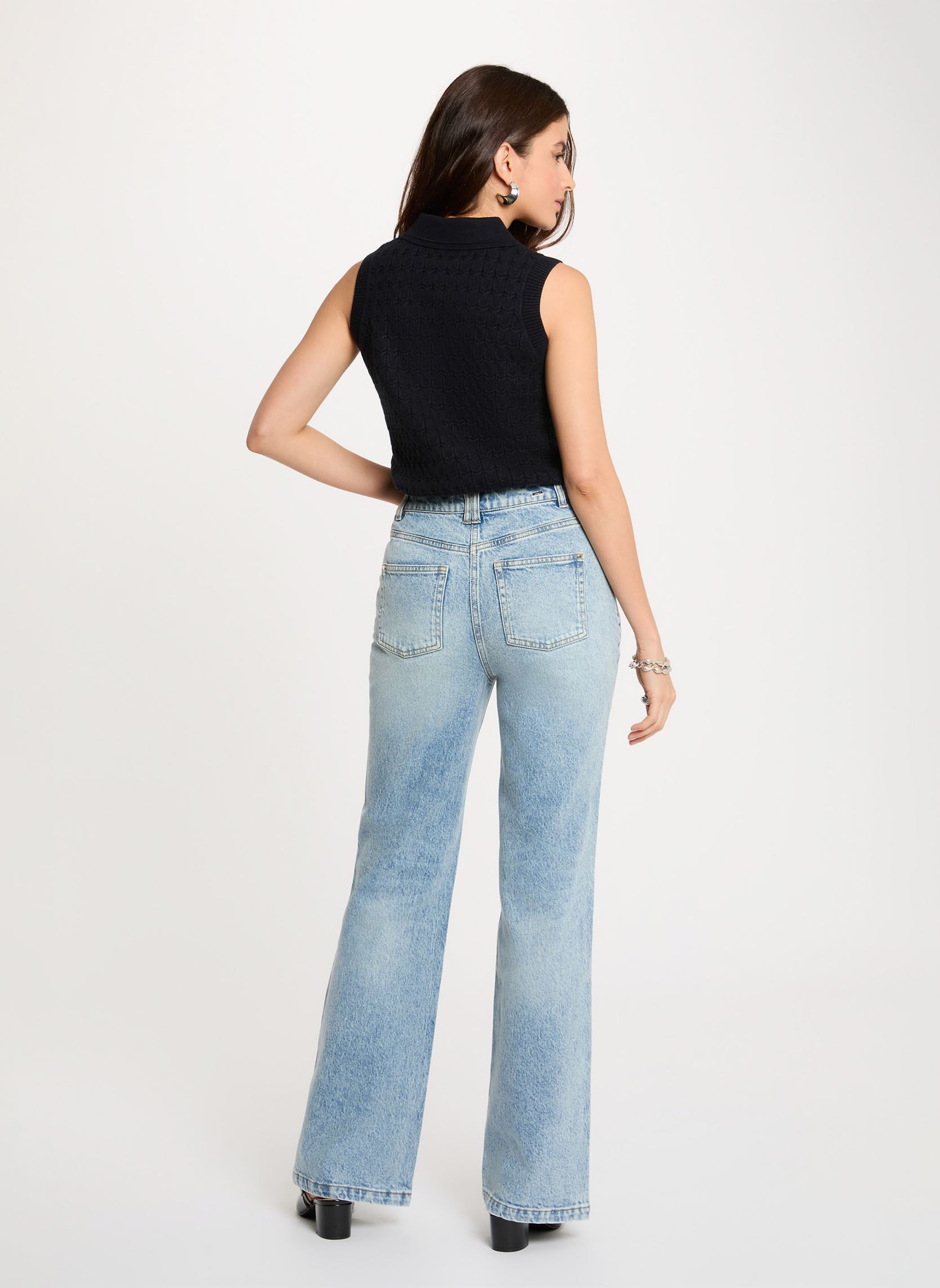 Jeans droit 261-PIJITO femme bleu Morgan Jeans droit 261-PIJITO femme bleu JEAN DOUBLE STONE