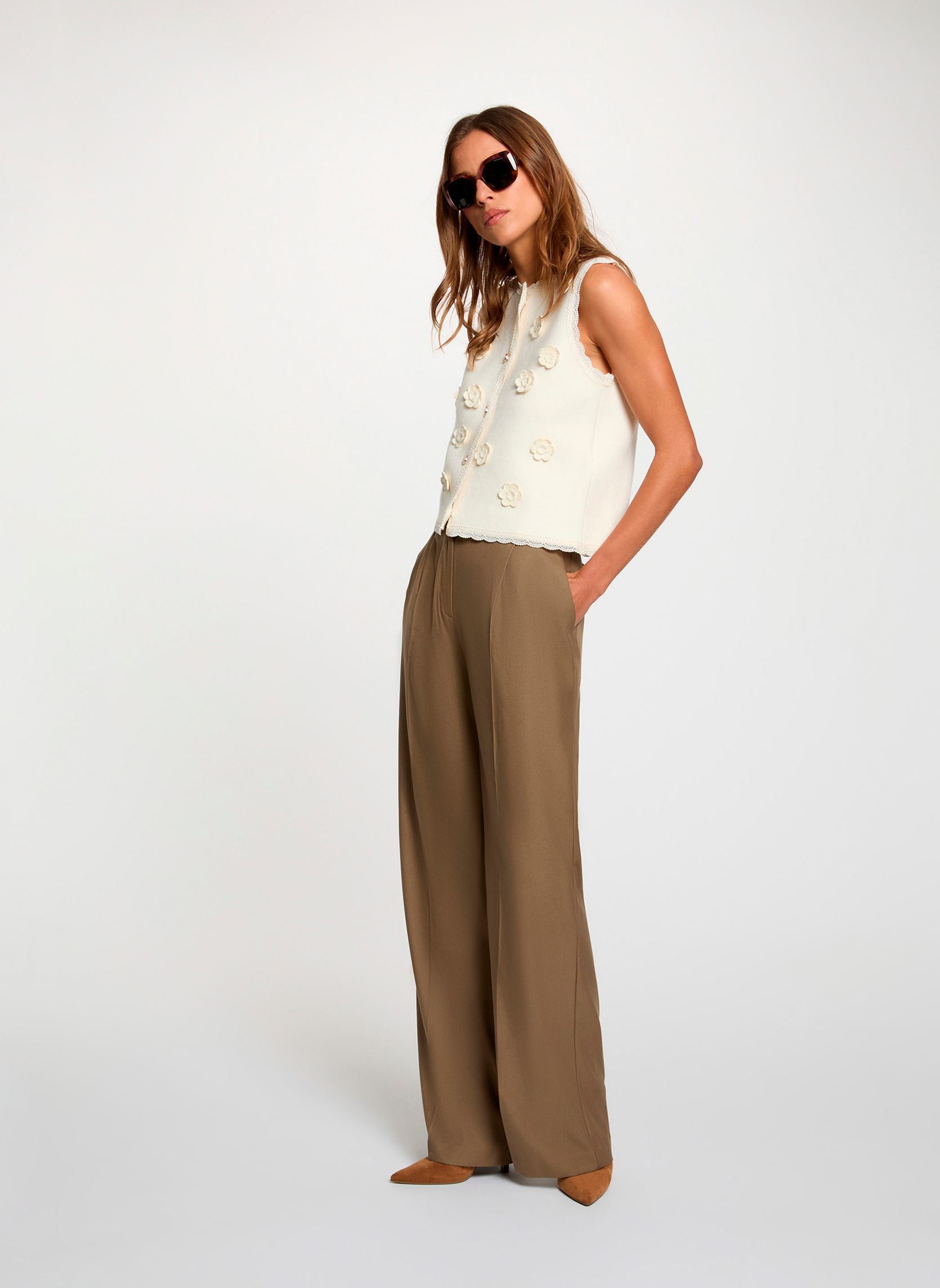 Pantalons droit 261-PFIDI.F femme vert Morgan Pantalons droit 261-PFIDI.F femme vert CAPERS