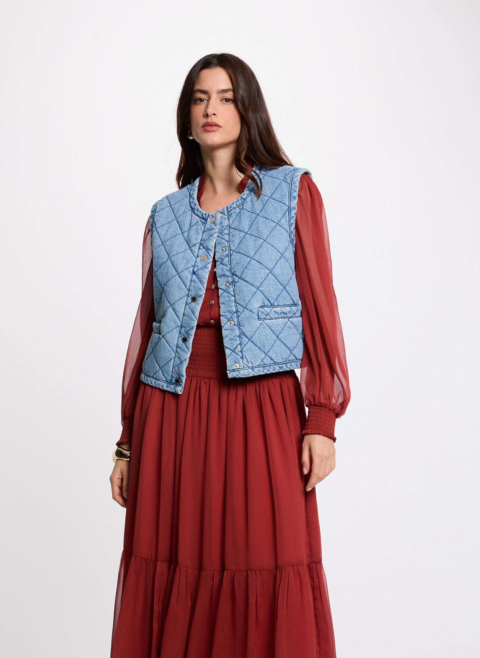 Veste matelassée sans manches stone femme - vue 2