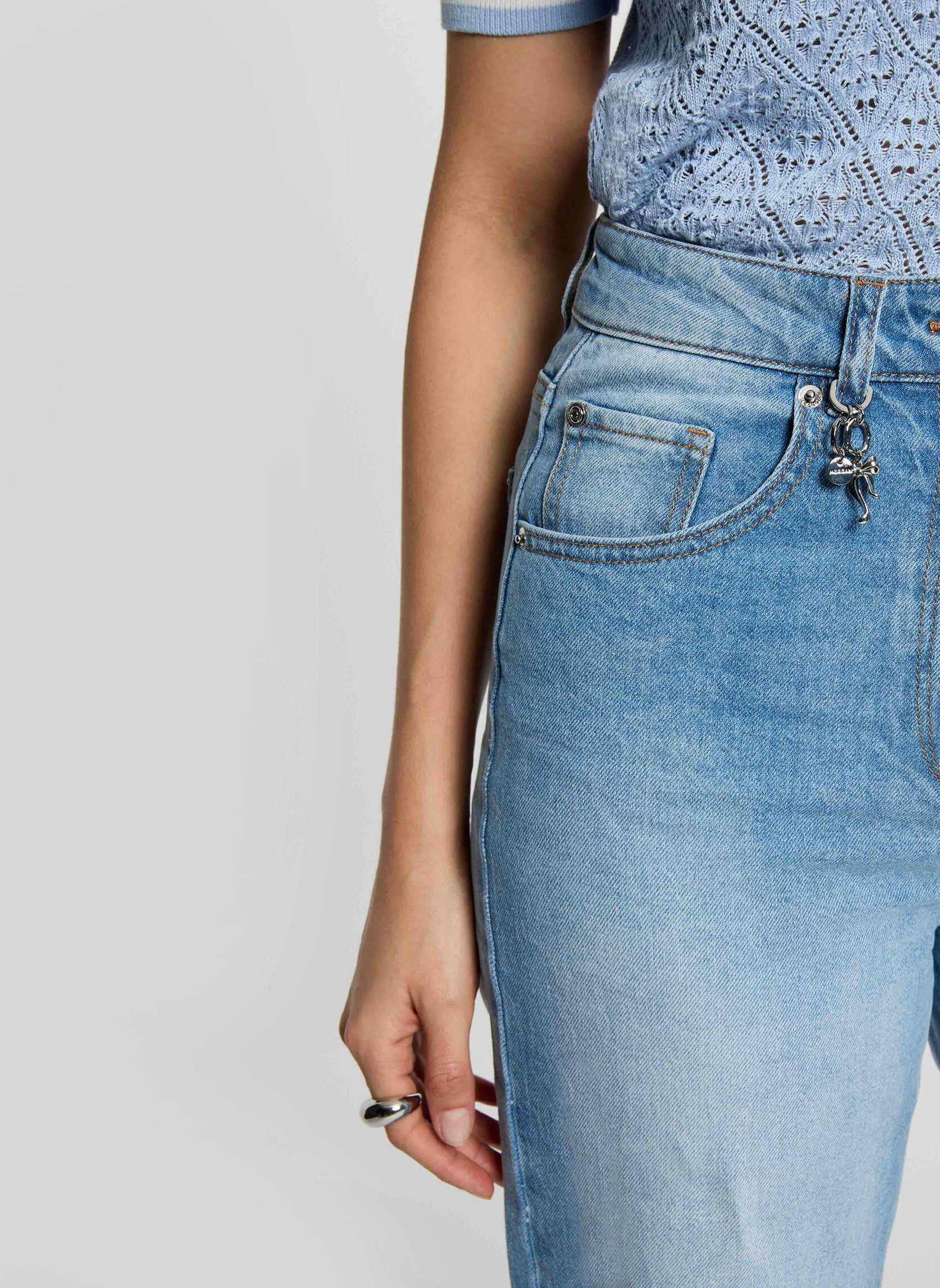 Rechte jeans / Straight Leg Jeans 261-PAVA dames blauw Morgan Rechte jeans / Straight Leg Jeans 261-PAVA dames blauw JEAN DOUBLE STONE