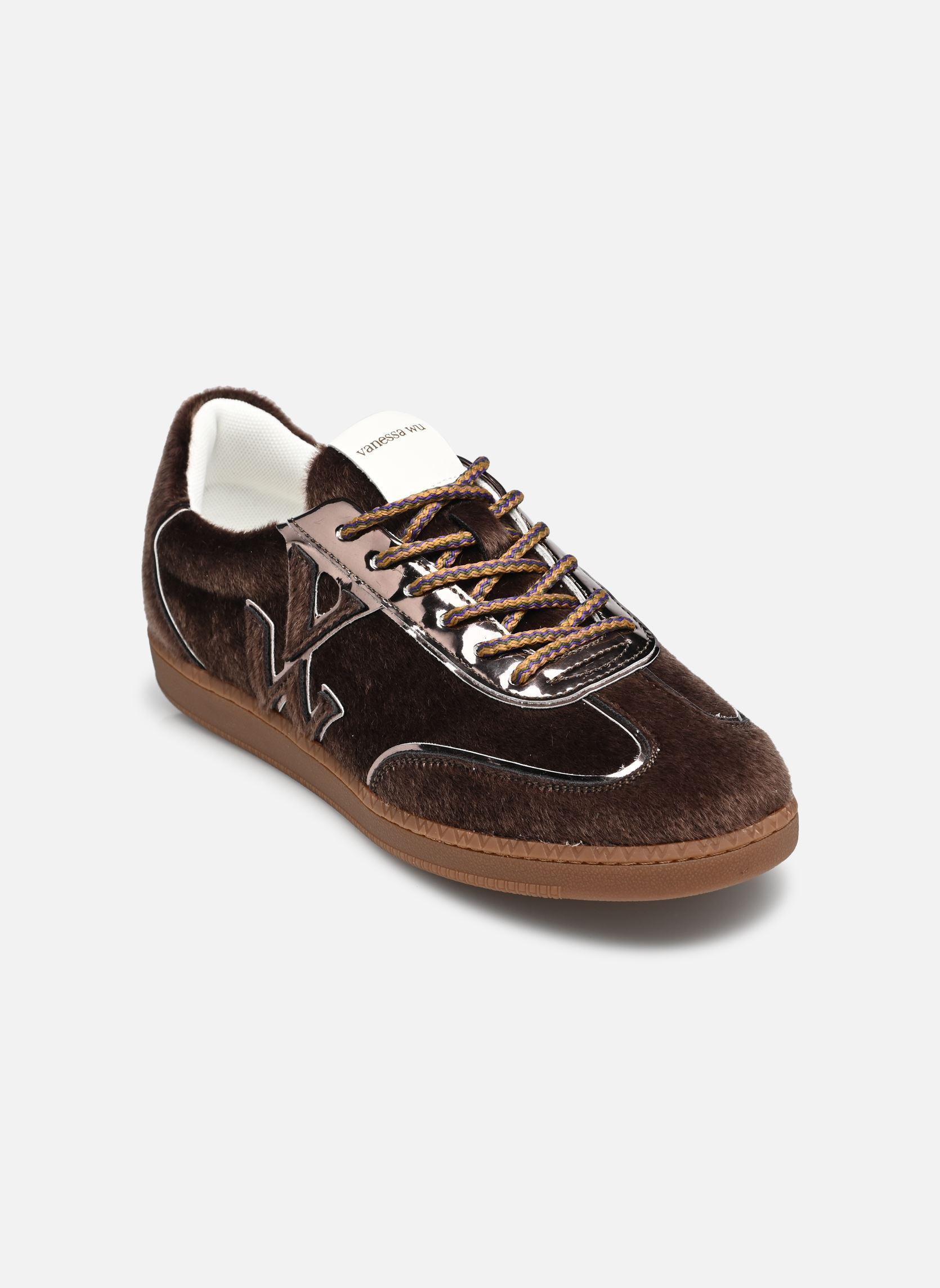 Niedrige Sneaker AURA Initials damen braun Vanessa Wu Niedrige Sneaker AURA Initials damen braun CHOCOLAT