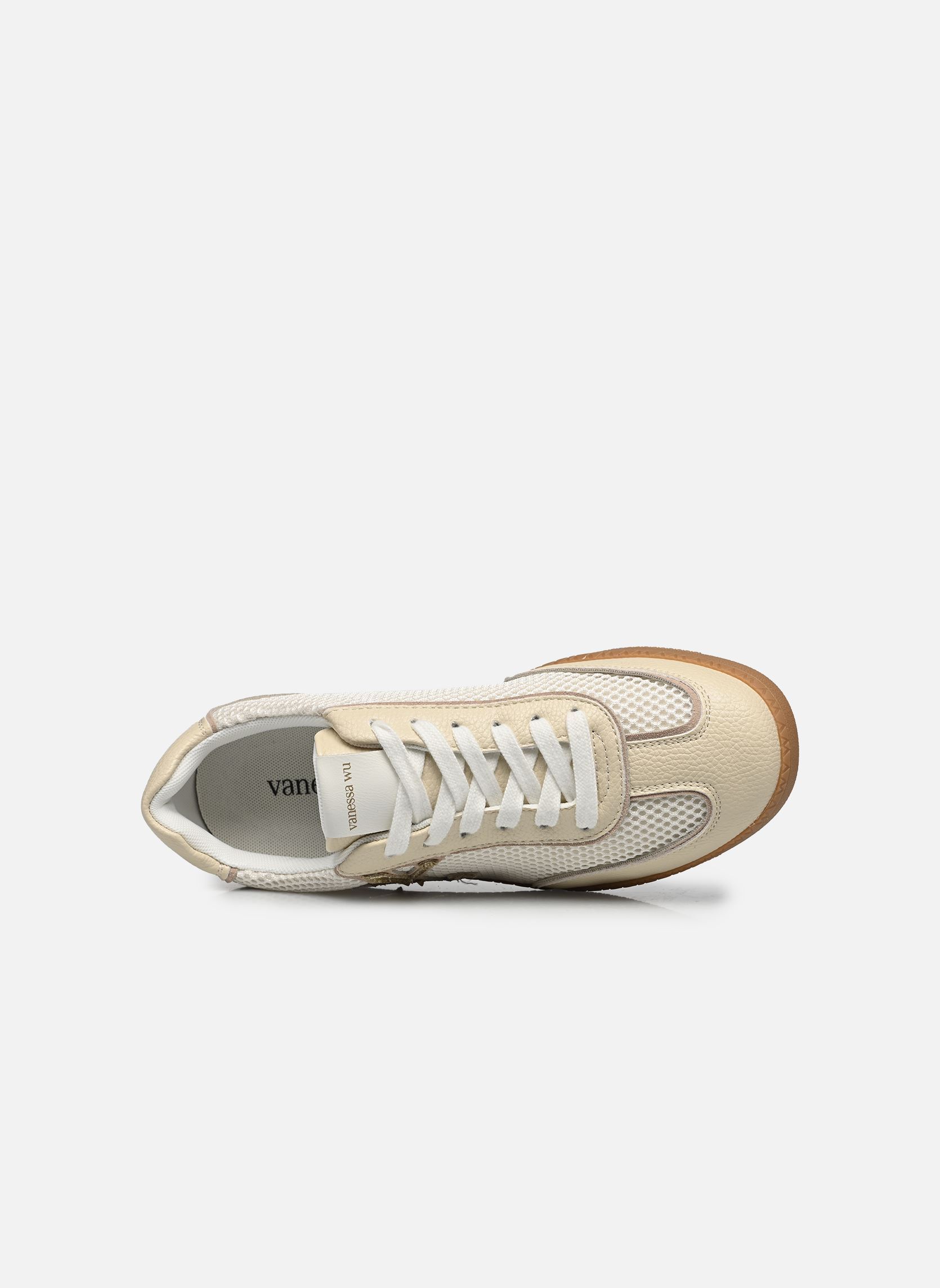 Sneakers AURA Initials dames beige Vanessa Wu Sneakers AURA Initials dames beige BEIGE