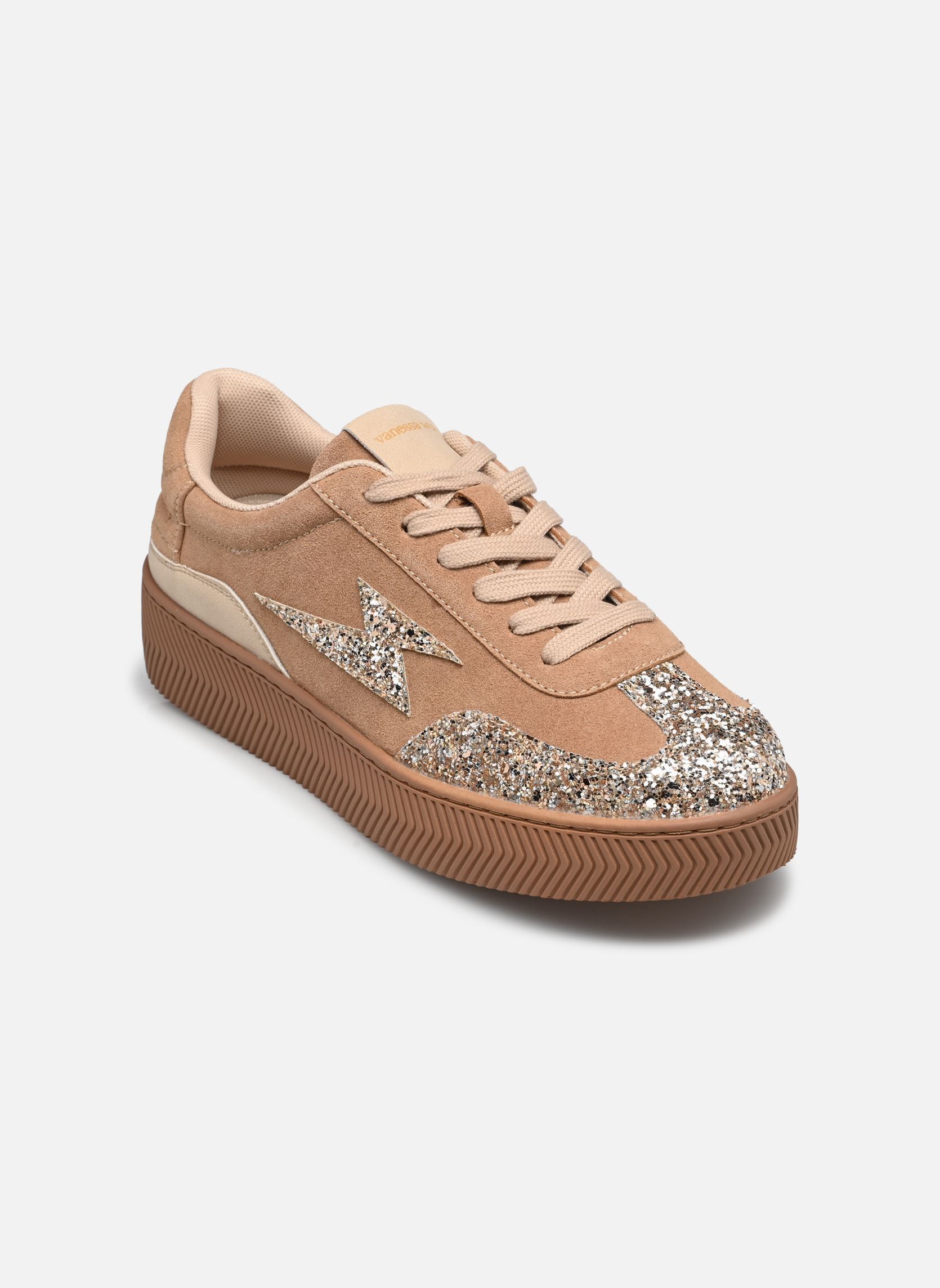 Niedrige Sneaker JANE Emblem damen braun Vanessa Wu Niedrige Sneaker JANE Emblem damen braun BEIGE