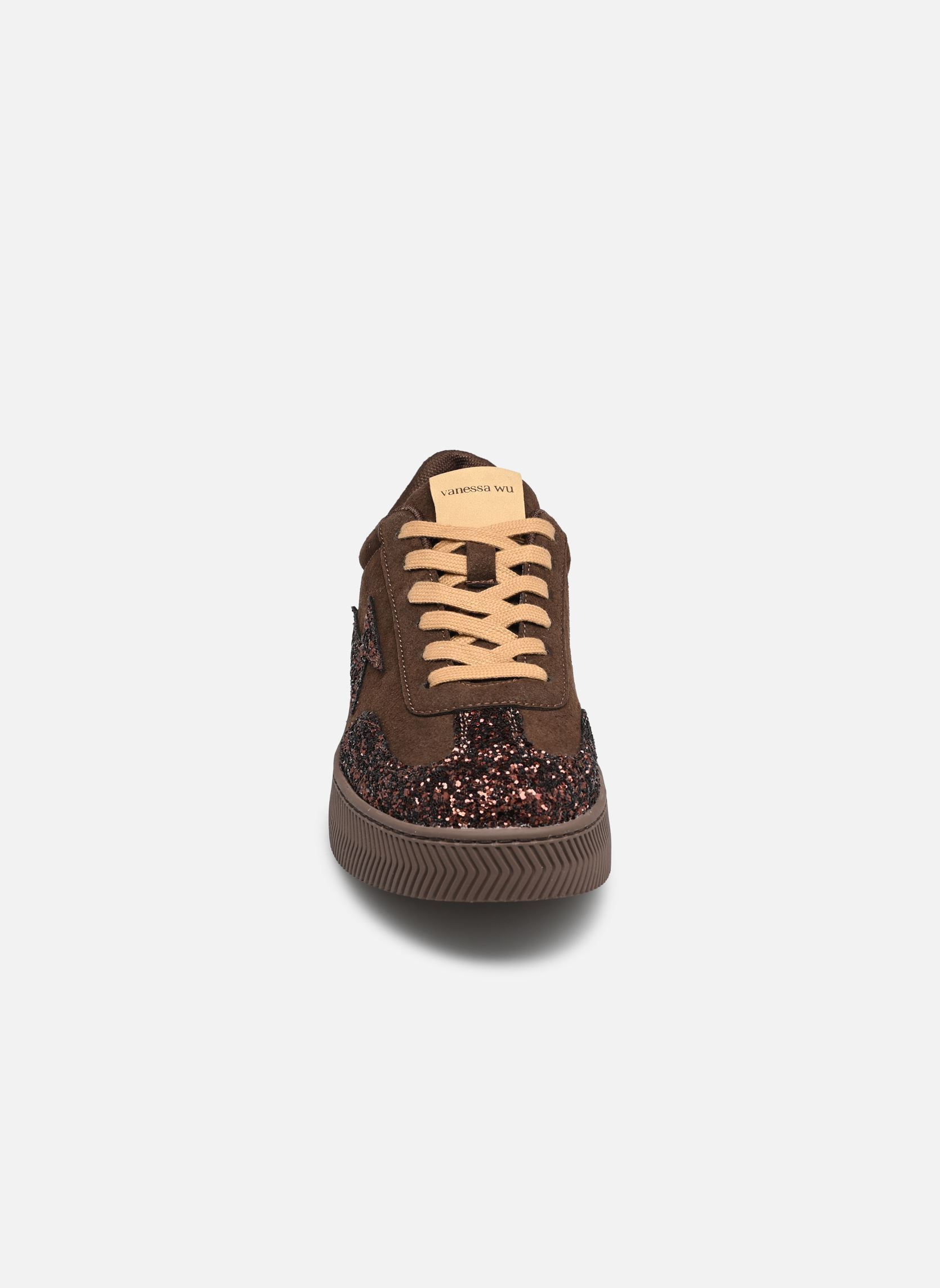 Niedrige Sneaker JANE Emblem damen braun Vanessa Wu Niedrige Sneaker JANE Emblem damen braun CHOCOLAT